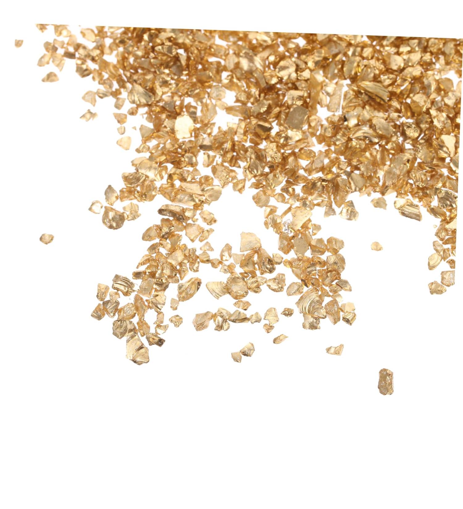 FRCOLOR 1 Glass Chip Nail Art Crushed Glass Metallic Chips for Nail Arts Resin Art Glitter Craft Crushed Glass Crushed Crystal Chips Glass Nail Flakes Glitter Colored Thick Flash Powder 3D 0.5X0.3cm Golden - Buy Online on SooperMarket.com