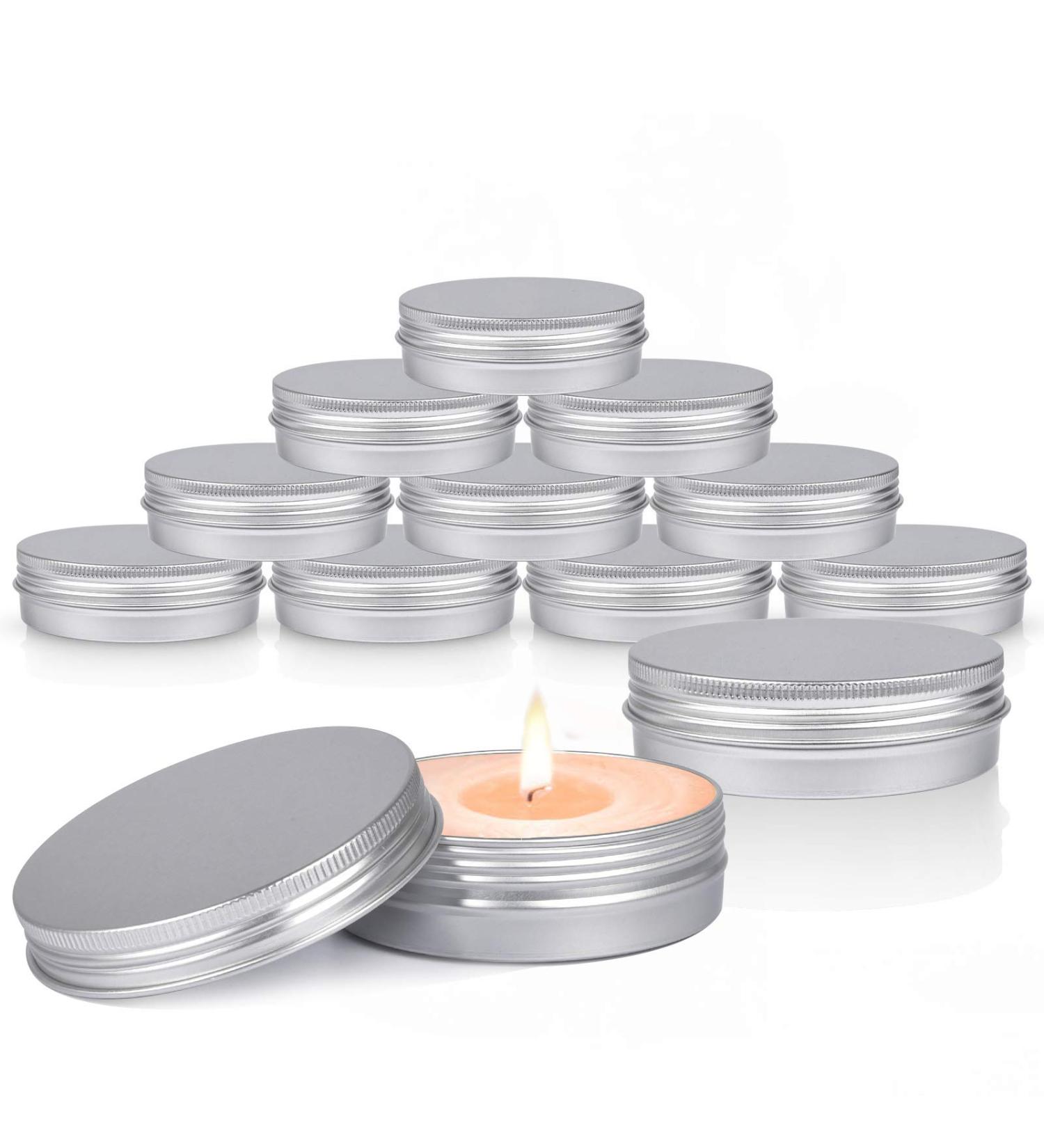 Sopito Aluminum Tins - 24 Pack 120ml Empty Round Tins for Lip Balm Cosmetics Mini Candles & Crafts - Ideal for DIY Projects - Buy Online on SooperMarket.com