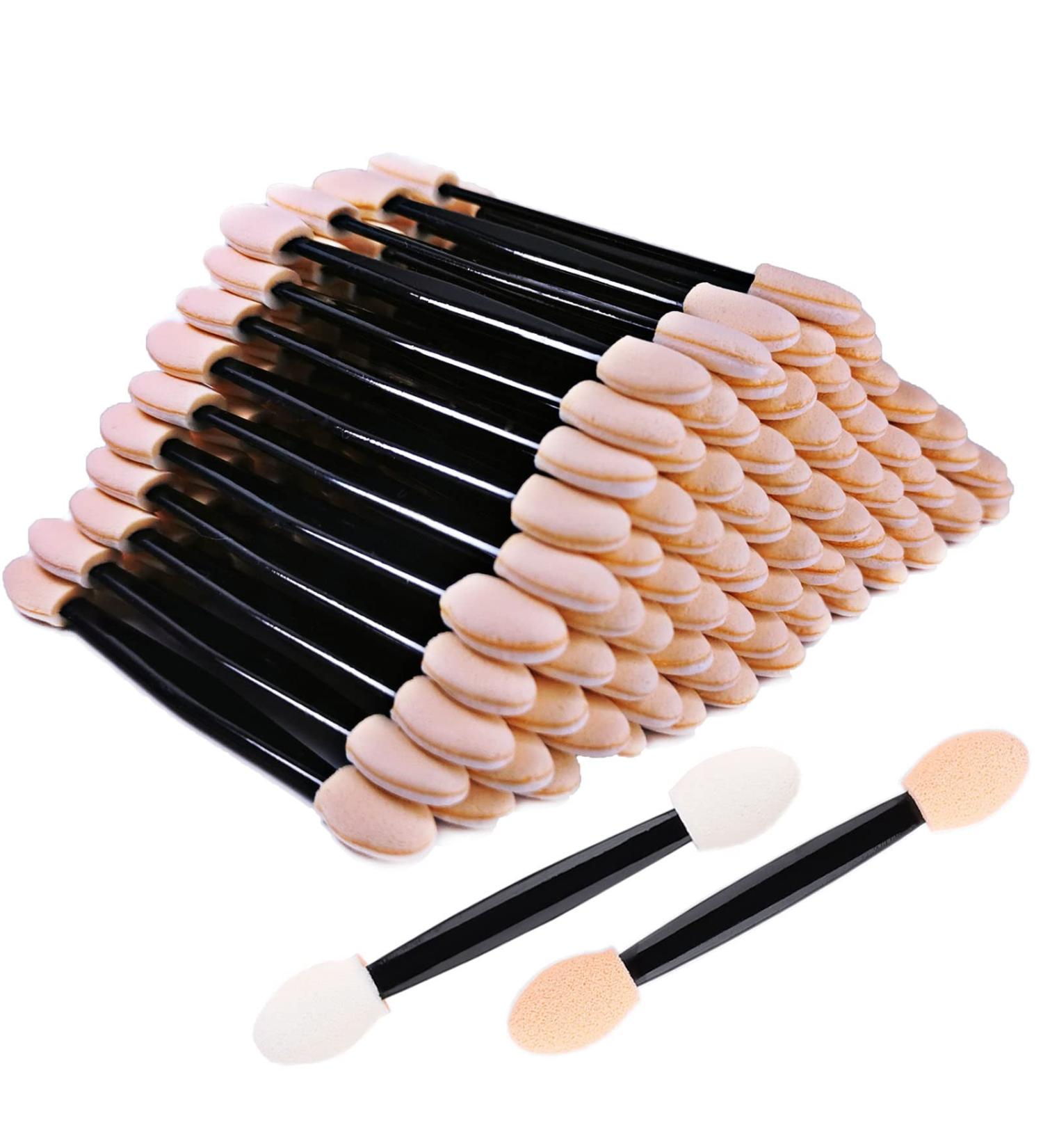 ZYIGYI 200 PCS Dual Sided Disposable Eyeshadow Makeup Brushes - Sponge Applicators in 2 Colors - Buy Online on SooperMarket.com