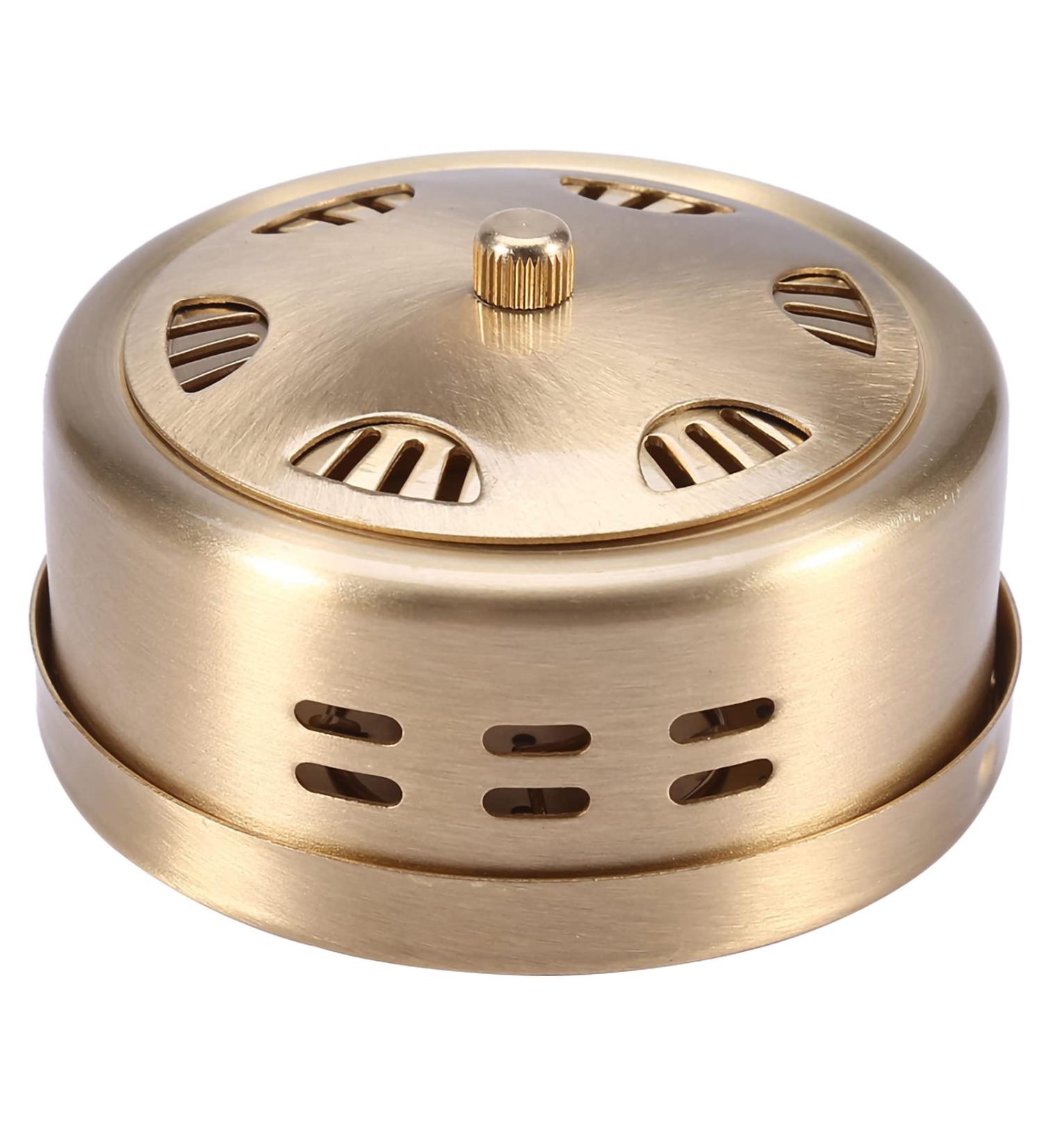 Adjustable Copper Moxibustion Box - 3 Corridors Thickened Acupuncture Moxa Burner Holder Temperature Control for Elderly Care - Buy Online on SooperMarket.com