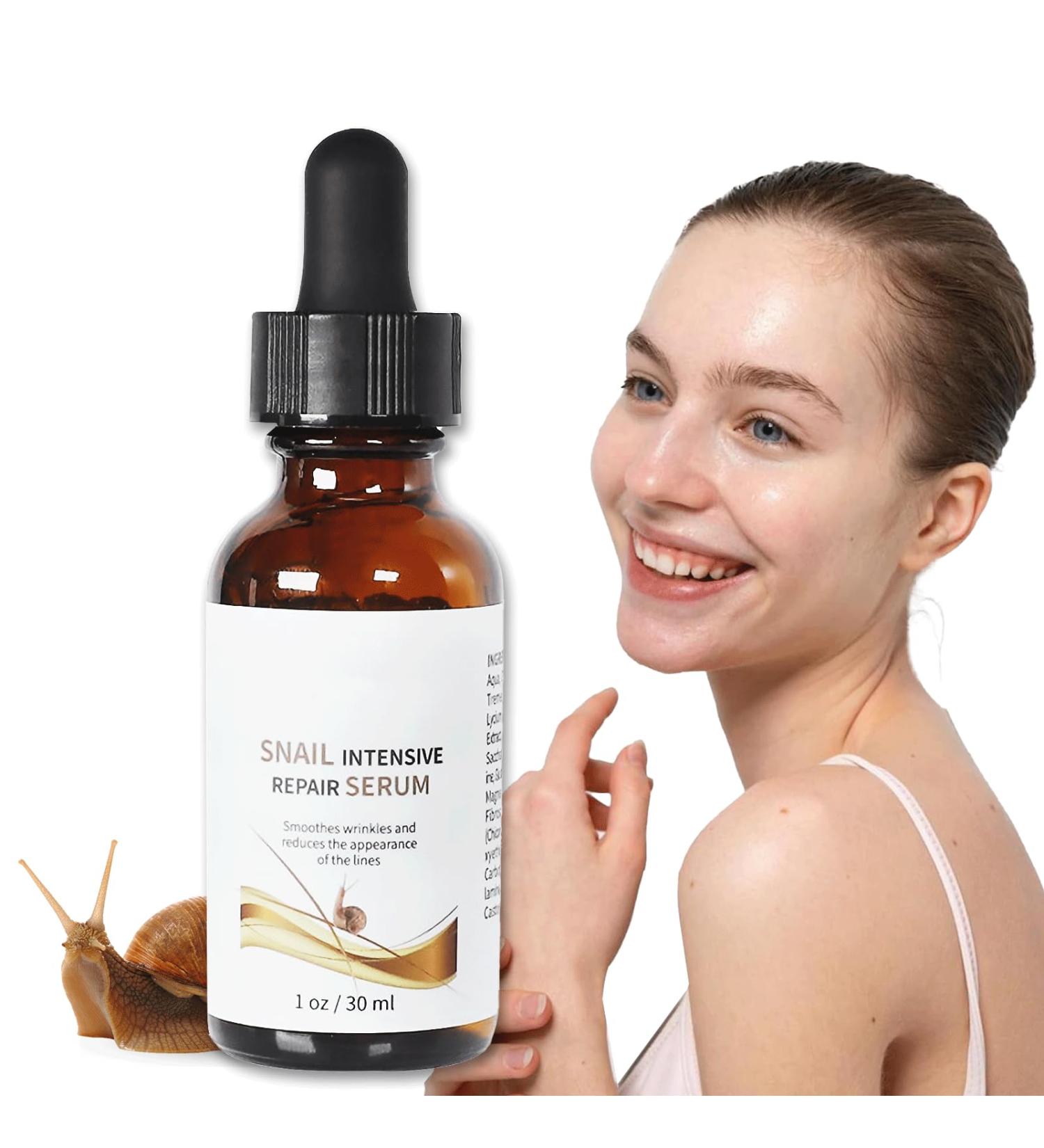Snail Intensive Repair Serum Snail Mucin Essence Anti Wrinkle Collagen Serum Lifting & Anti Wrinkle Hydrating Face Serum Anti-aging Serum for Woman/Man Reduce Fine Lines Moisturiser - Buy Online on SooperMarket.com