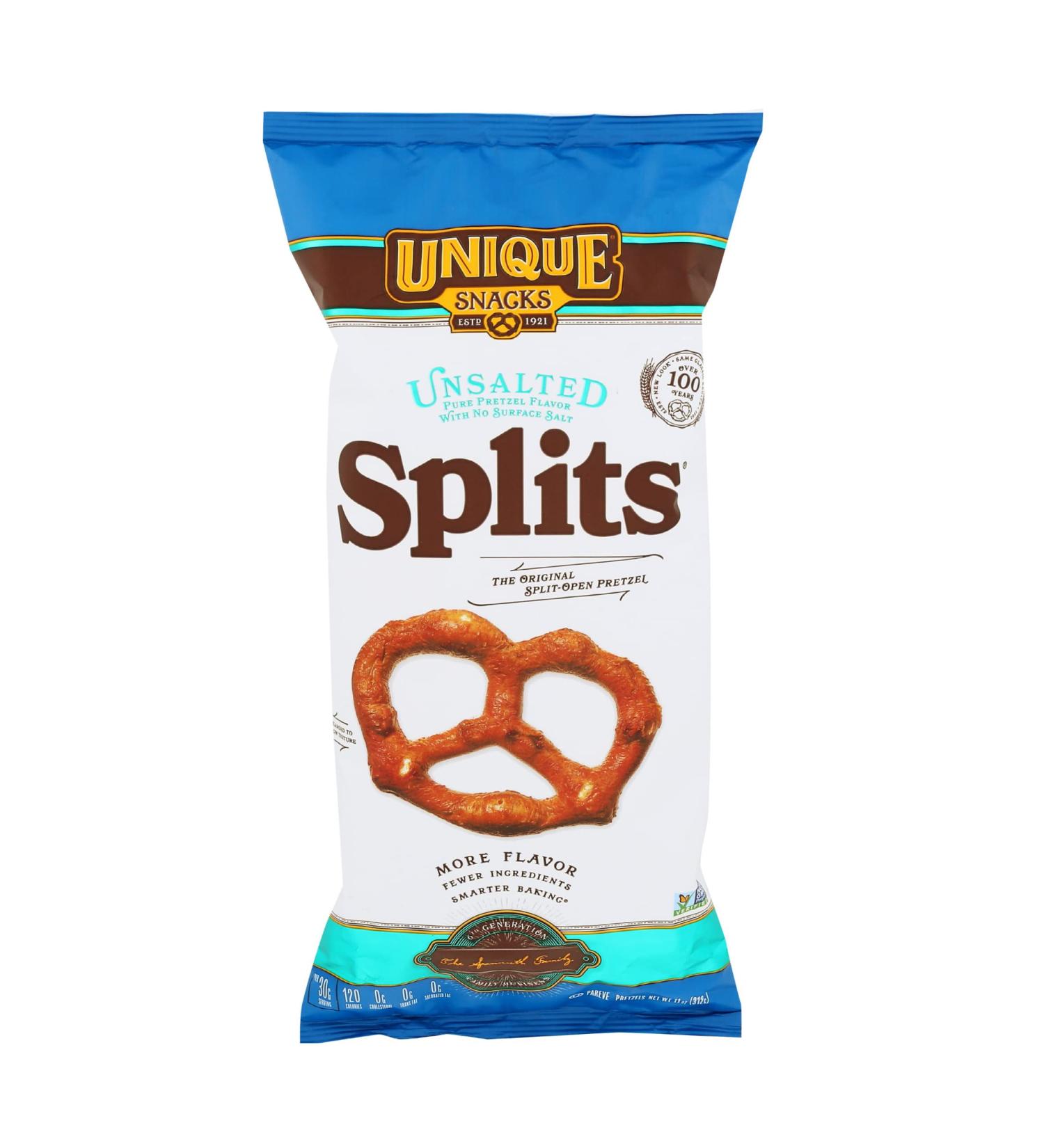 Delicious Vegan Homestyle Baked Unsalted Splits Snacks - 11oz Bag (Pack of 6) | Certified OU Kosher & Non-GMO - Buy Online on SooperMarket.com