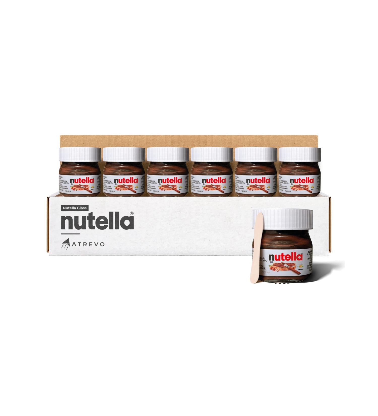 Mini Nutella Glass Jars (0.88 Oz) Weekly Pack - 7 Units with Mini Spoons, Atrevo Bundle - Buy Online on SooperMarket.com