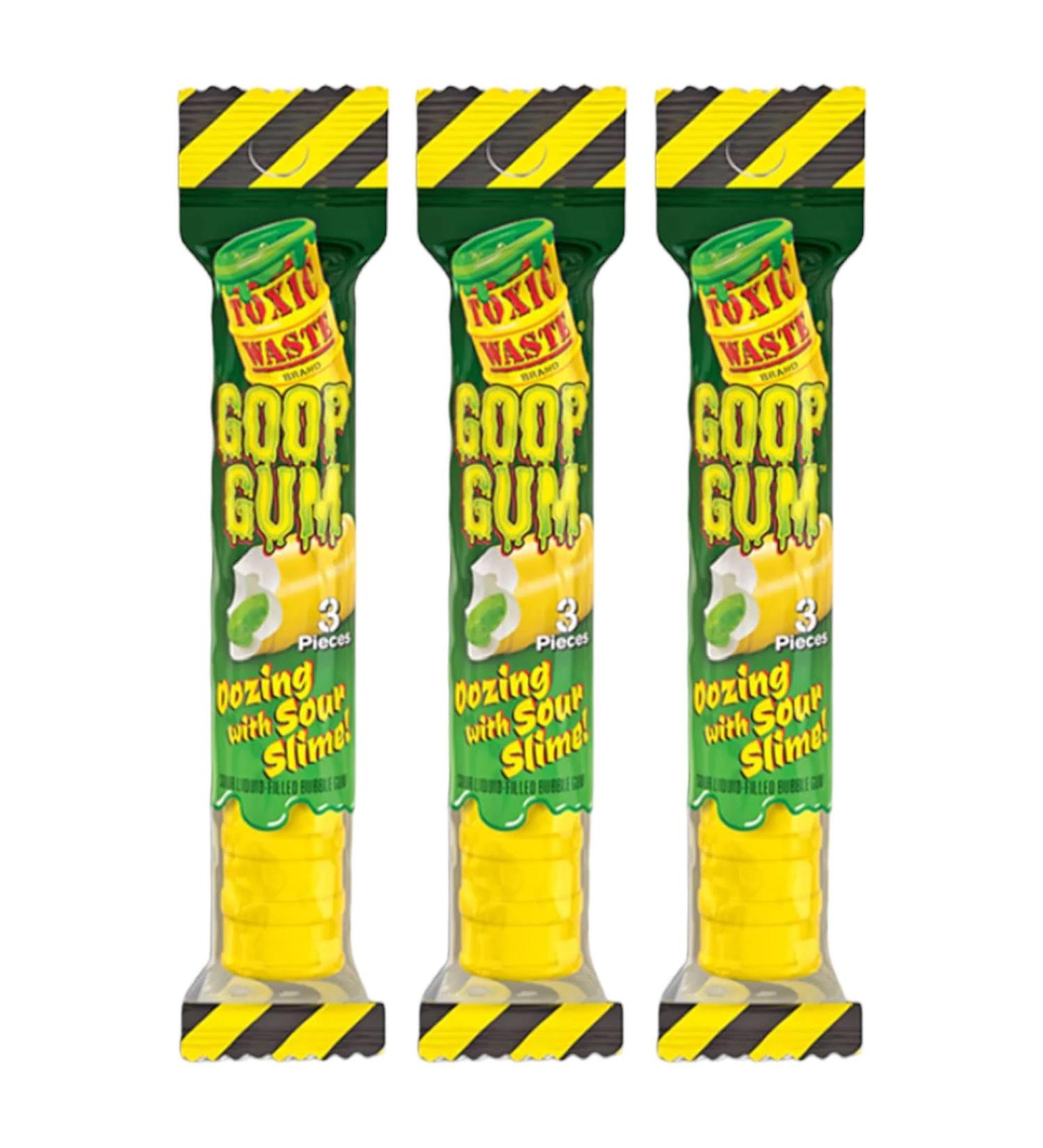 Toxic Waste Goop Gum with Super Sour Ooze Slime Center 43g - 3 Bubblegums - 3 Packs - Buy Online on SooperMarket.com