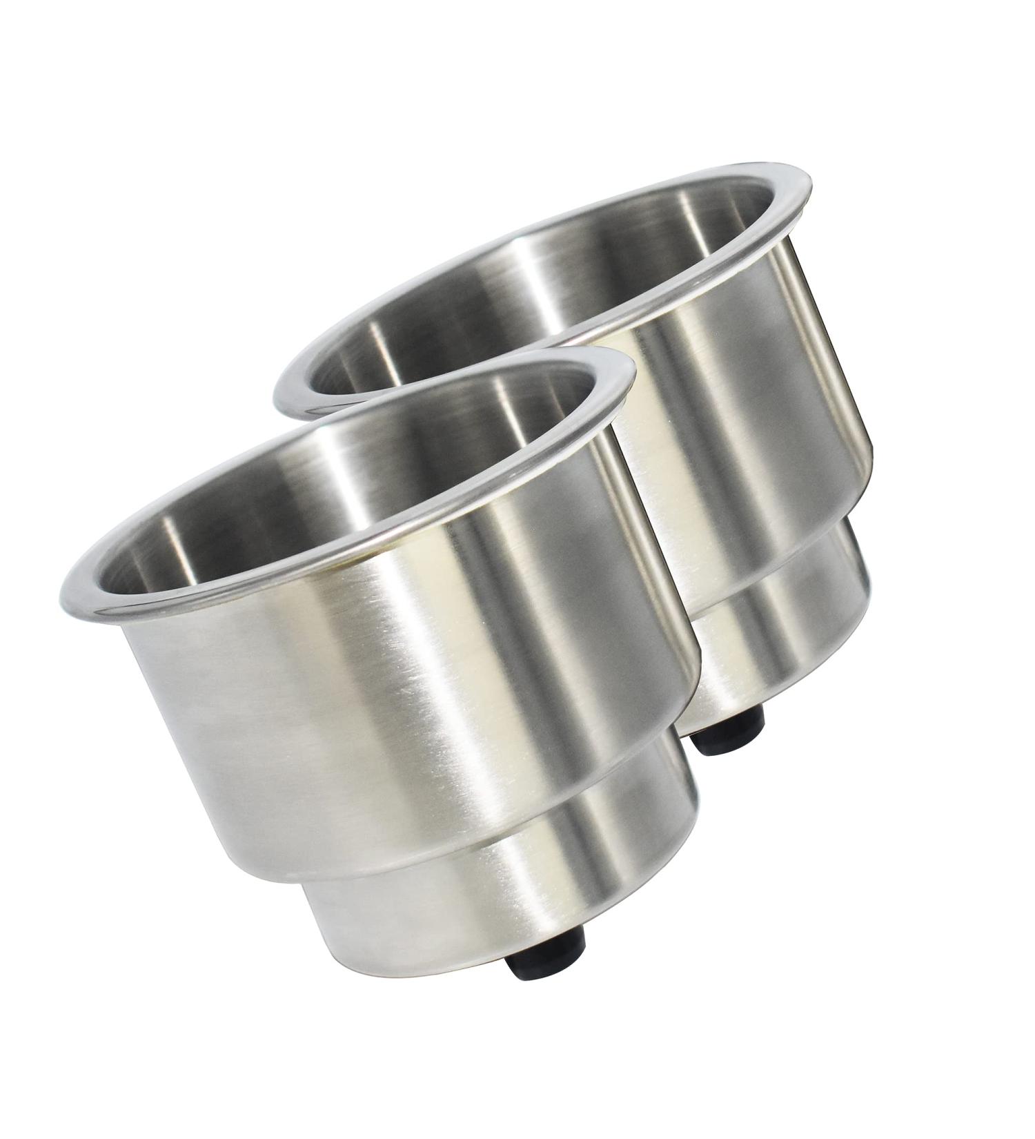 Yuanhe Stainless Steel Cup Drink Holder 2pcs with Drain for Marine Boat RV Camper - Buy Online on SooperMarket.com