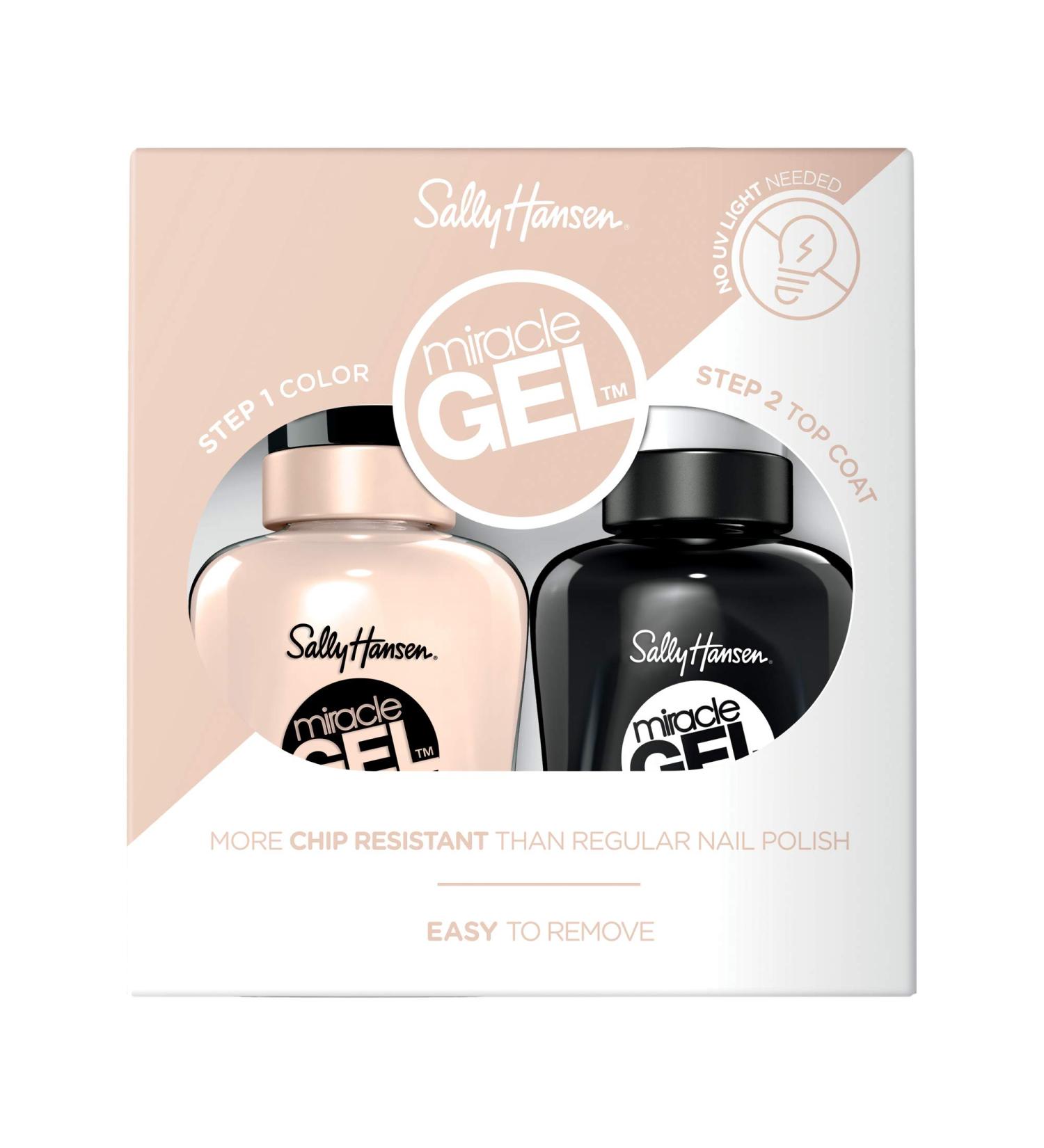 Sally Hansen Miracle Gel Limited Edition Duo Nail Polish Top Coat and 11 Birthday Suit - Soft Pink 14.7 ml - Buy Online on SooperMarket.com