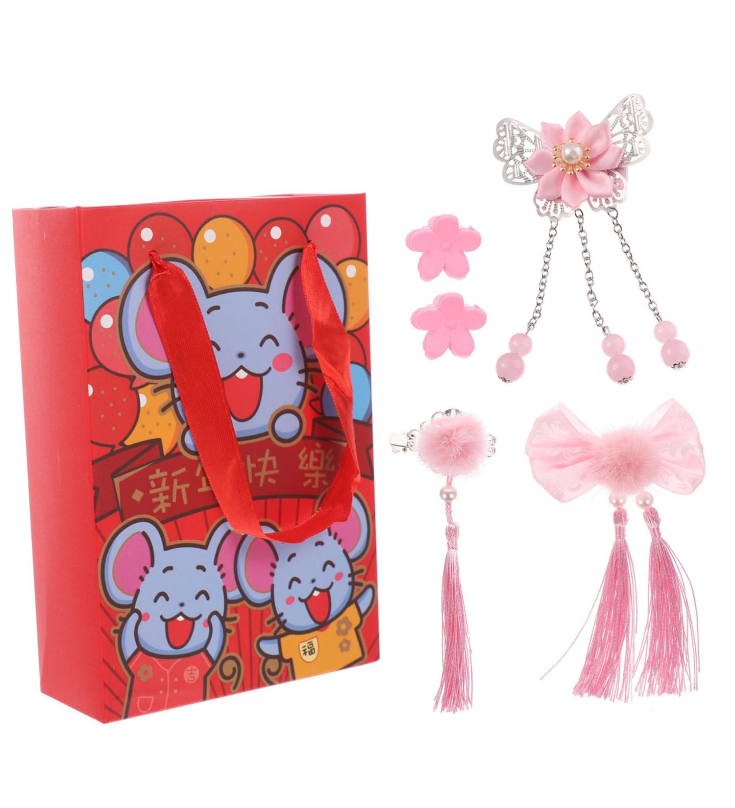 ABOOFAN 2 Boxes Children's New Year Hair Clips Hair Roller Clips Hair Holder Chinese Hair Accessories Hair Barrettes Hair Claw Clips Hair Snap Clips Girls Headdress China Fabric Hanfu - Buy Online on SooperMarket.com