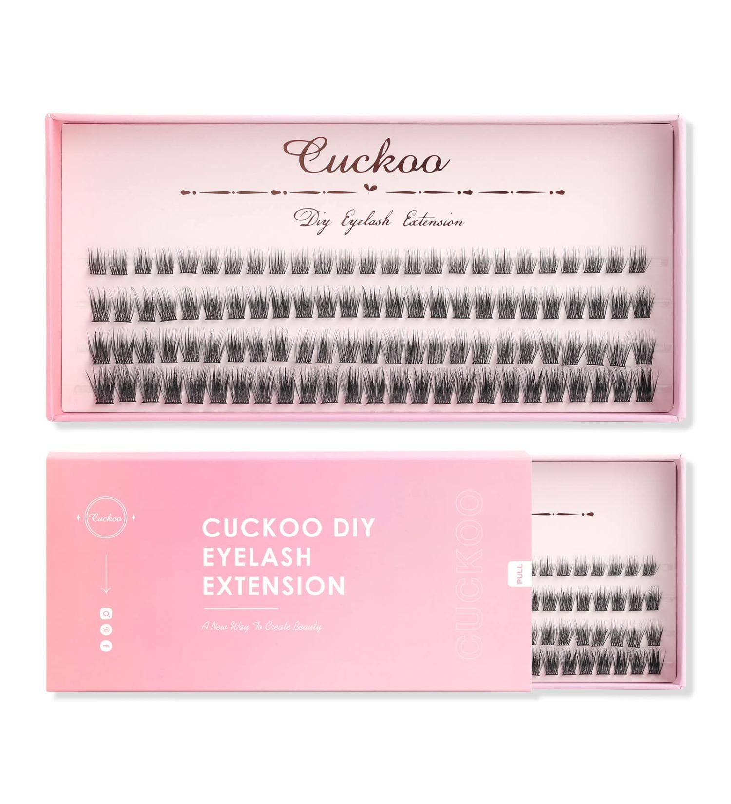Cuckoo Cluster Lashes - 100 Pc 3D Fluffy DIY Eyelash Extensions - C Curl Mixed Length Individual Cluster Lashes for Volume - Cluster Lash-01 - Buy Online on SooperMarket.com