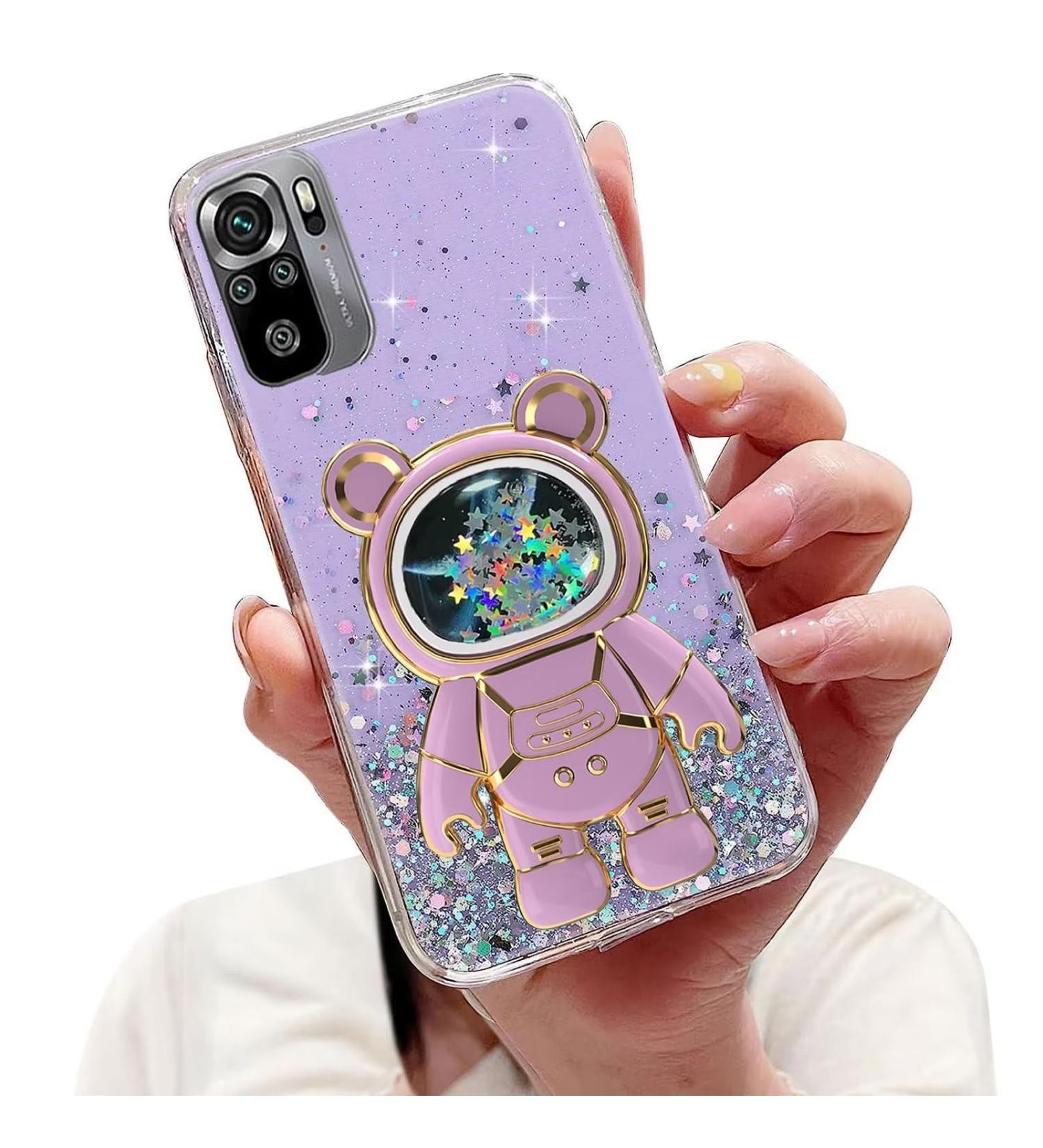 Tivenfezk Nadoli for Xiaomi Redmi Note 10 Pro - Astronaut Glitter Stand Shell | Soft Silicone Bling Phone Case - Buy Online on SooperMarket.com