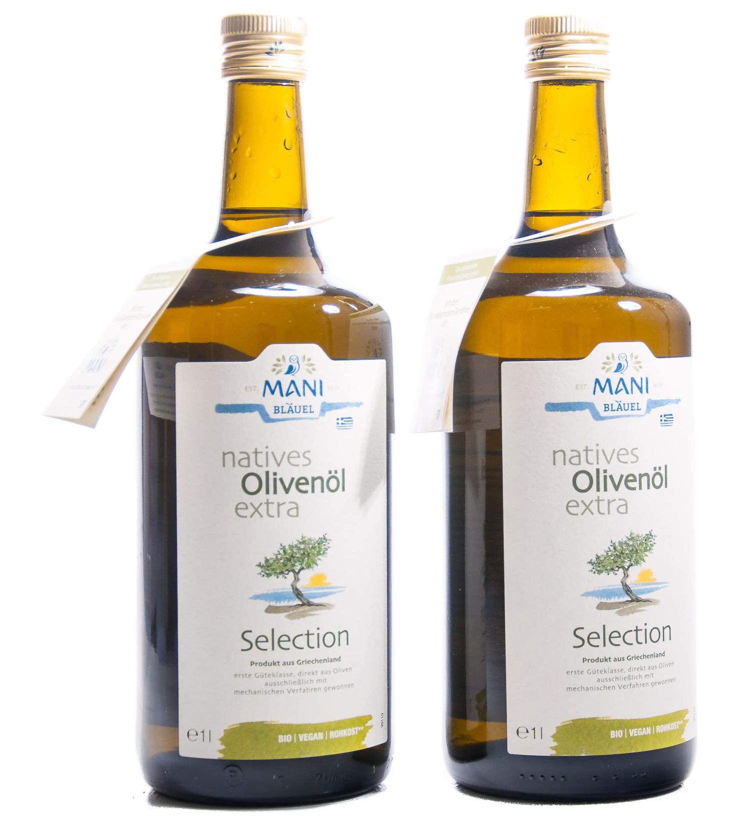 Buy Mani Bl uel Organic Extra Virgin Olive Oil - 2 x 1L | Premium Quality International Shipping - Buy Online on SooperMarket.com