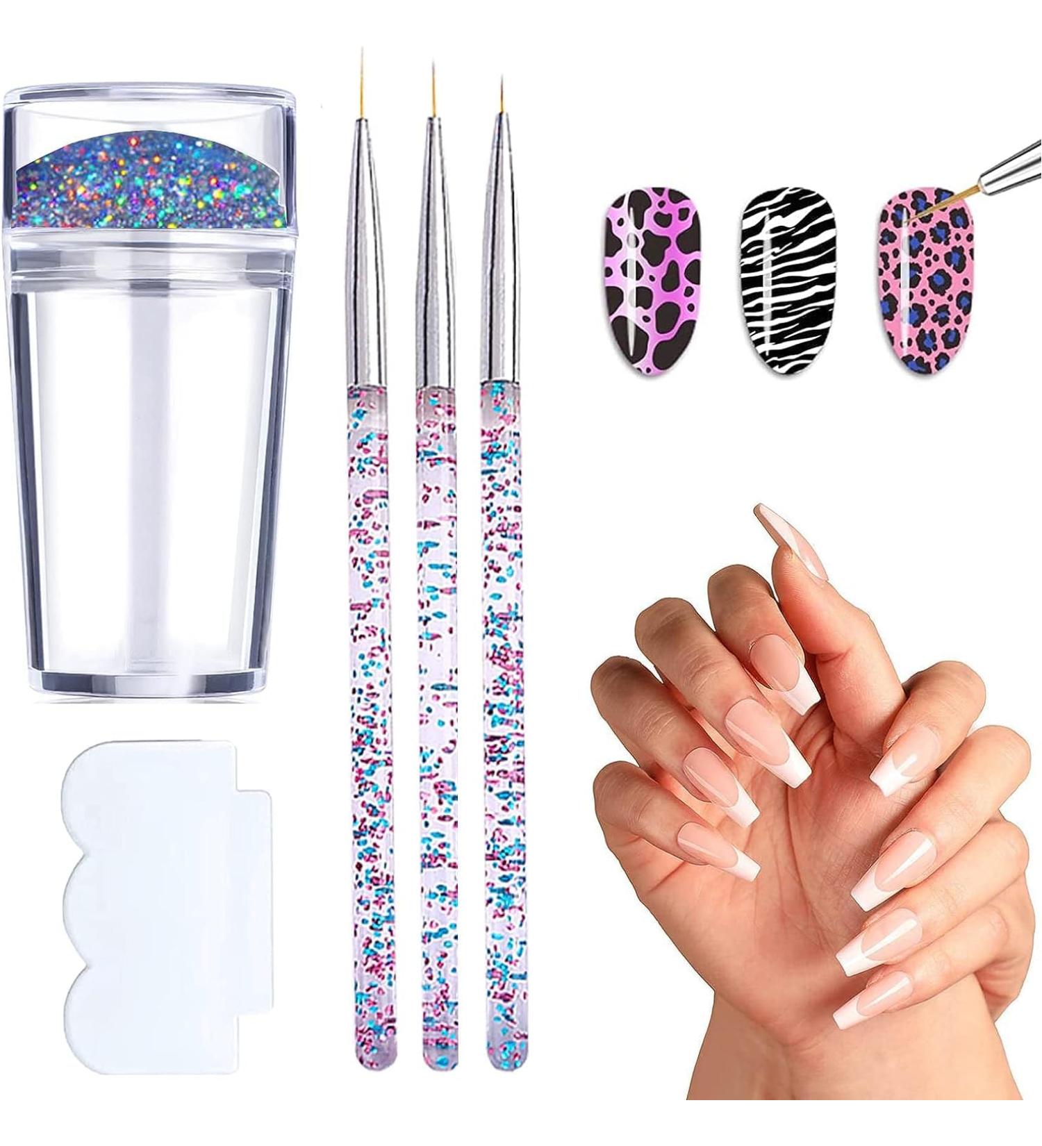 Clear Silicone Jelly Stamper Nail Art Brushes - Manicure Tools for French Tip Nails Design - Buy Online on SooperMarket.com