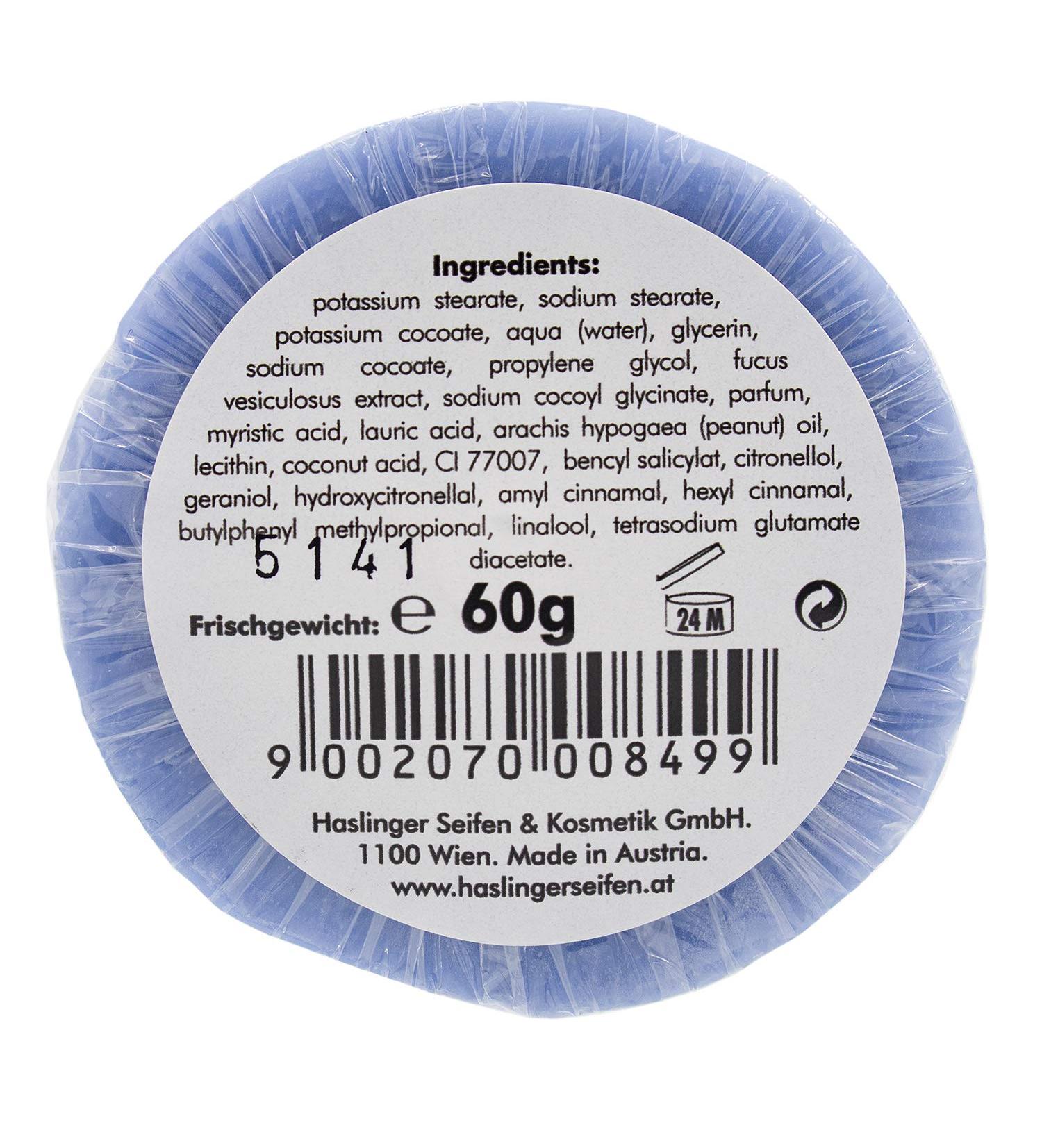 Haslinger Seaweed Alga Marina Shaving Soap 60g - Natural Ingredients - Buy Online on SooperMarket.com