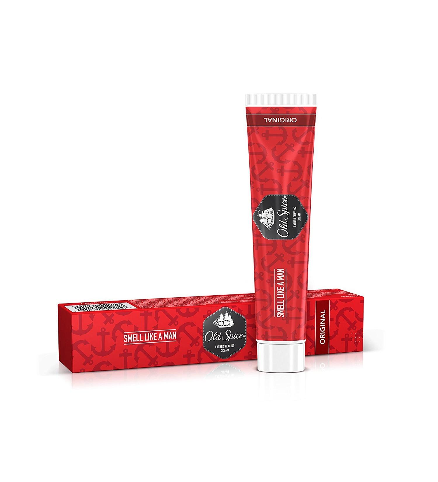 Old Spice Lather Shaving Cream Tube 70g - Original Formula - Buy Online on SooperMarket.com