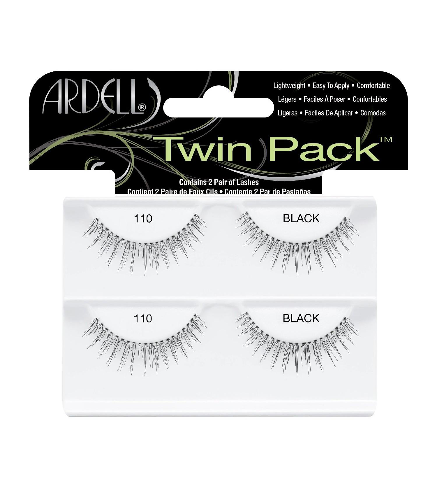 ARDELL Twin Pack Lashes 110 Black - Long Lasting False Eyelashes - Buy Online on SooperMarket.com