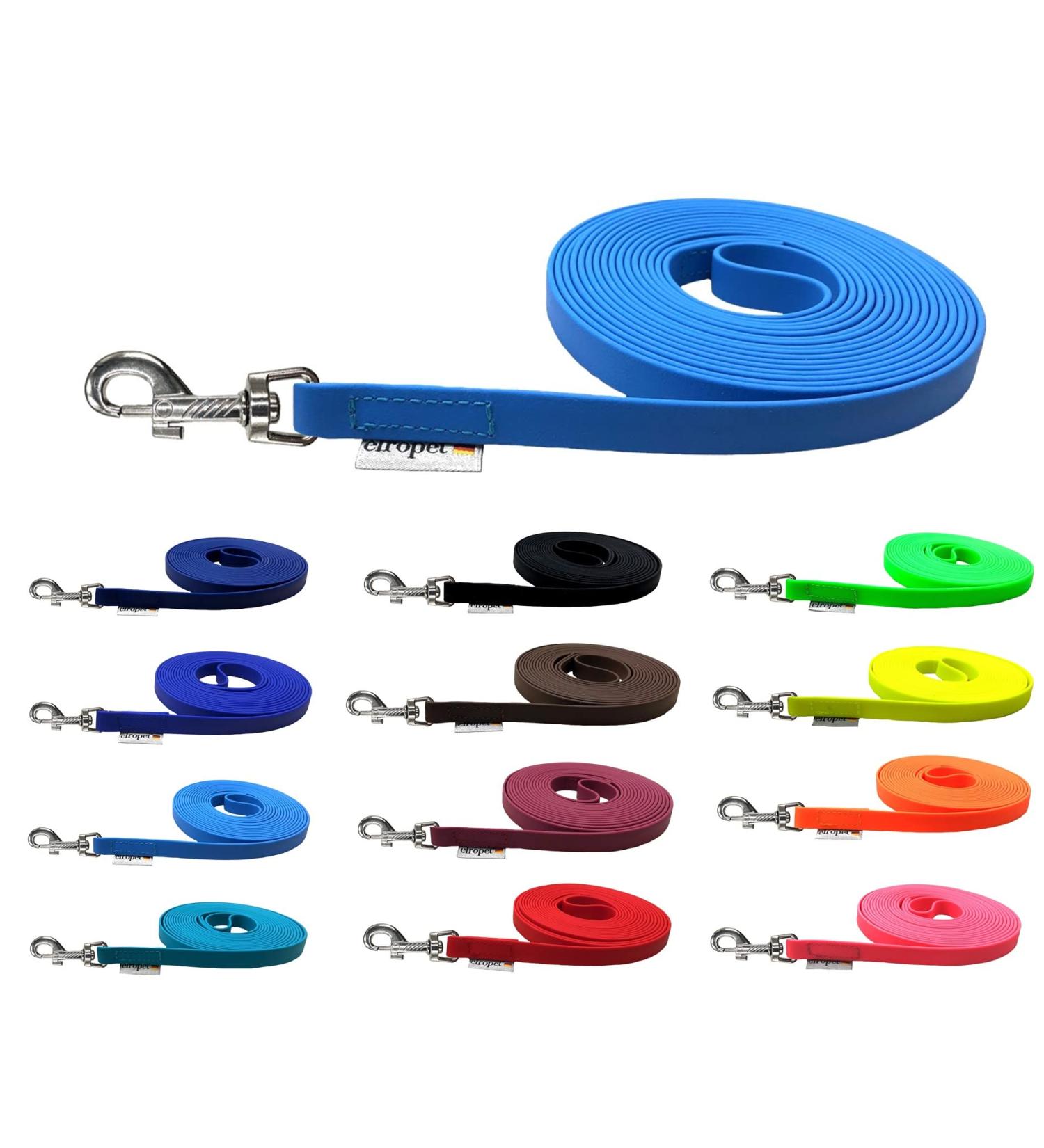Durable Biothane Drag Line for Medium/Large Dogs - 16mm Width 1.50m with Hand Loop Light Blue - Perfect Leash for Training & Outdoor Adventures - Buy Online on SooperMarket.com