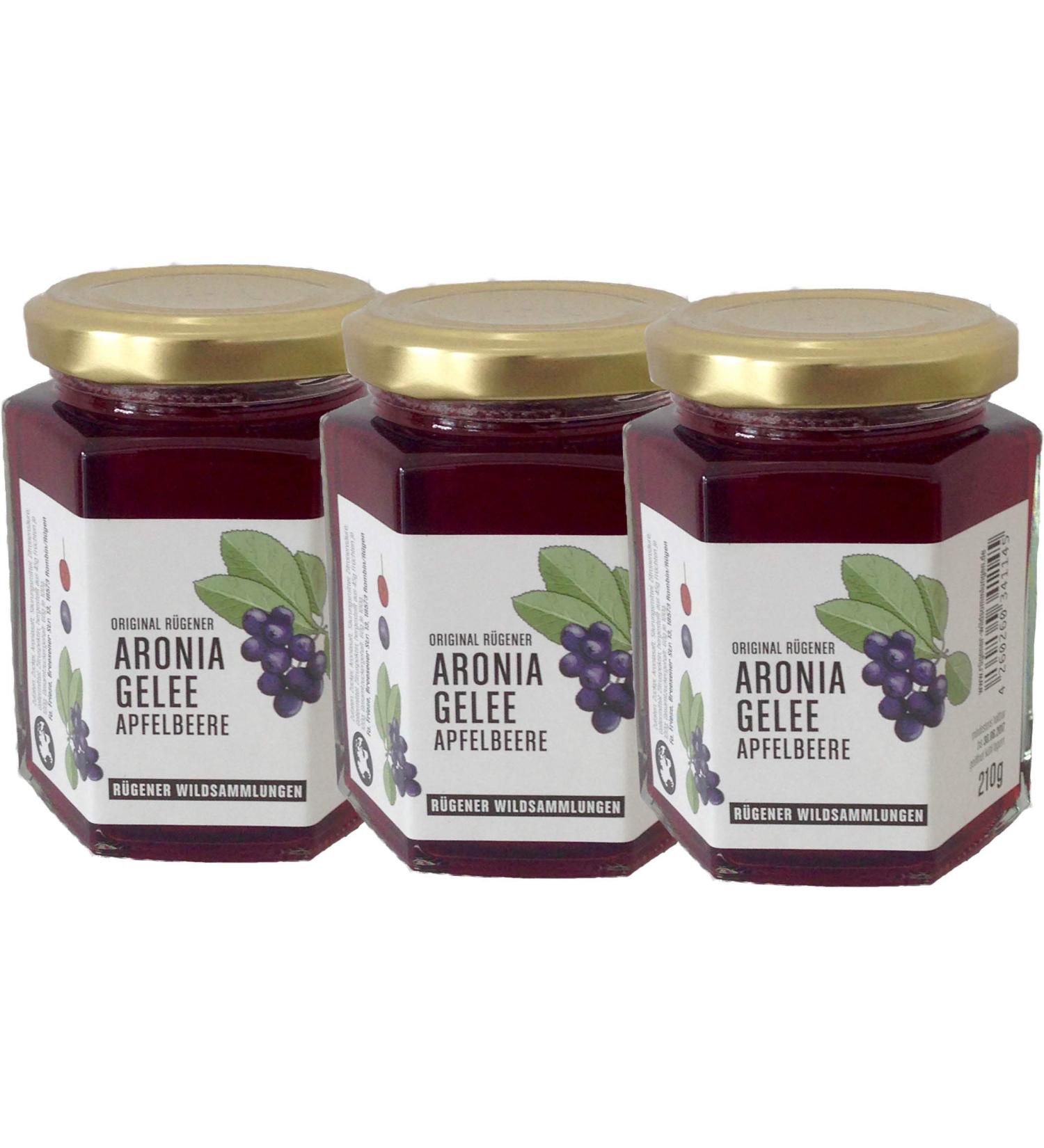 3 glasses original R gener Aronia jelly