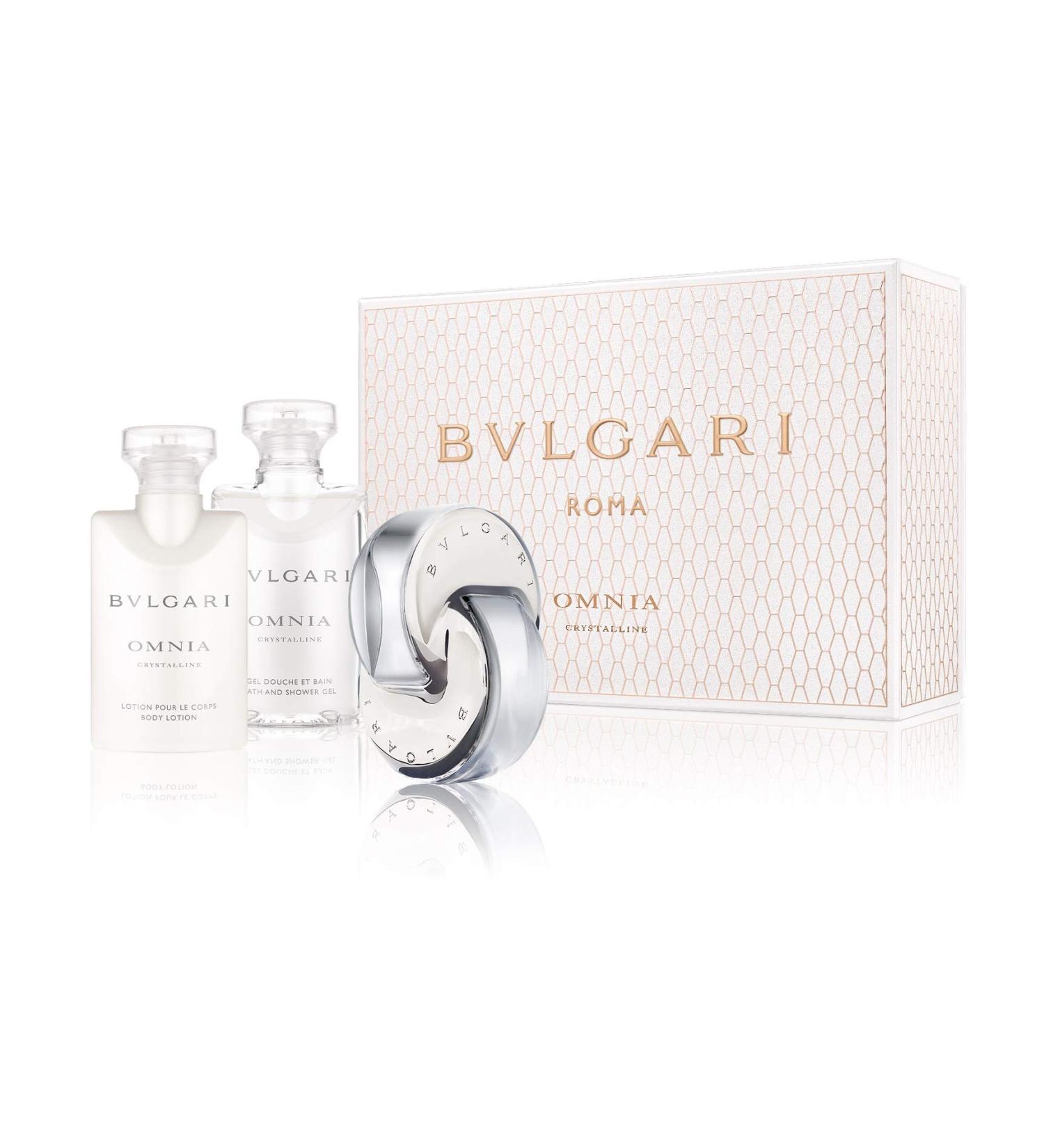 Bvlgari Omnia Crystalline 3 Pc Gift Set With 1.4 Oz By Bvlgari For Women