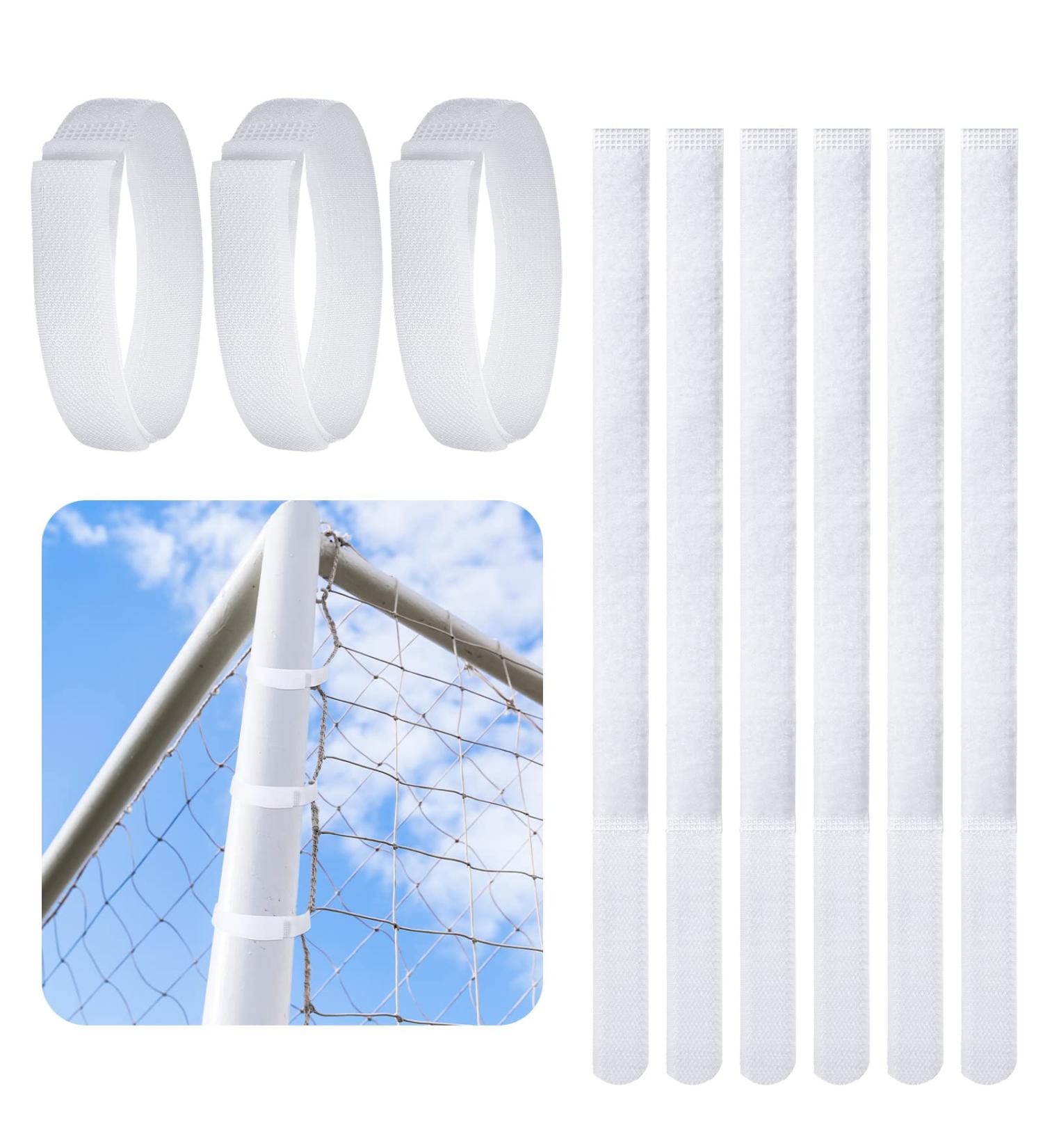 30 Pcs White Goal Net Straps for Soccer Training - 14 x 0.8 Inch - Boys Kids Soccer Attachment Straps - Simple Style - Buy Online on SooperMarket.com