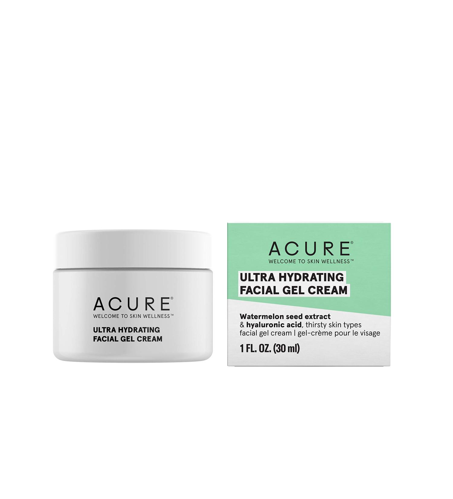 Acure Ultra Hydrating Facial Gel Cream 1 oz - Moisturizing Skincare for Dewy Skin - Buy Online on SooperMarket.com
