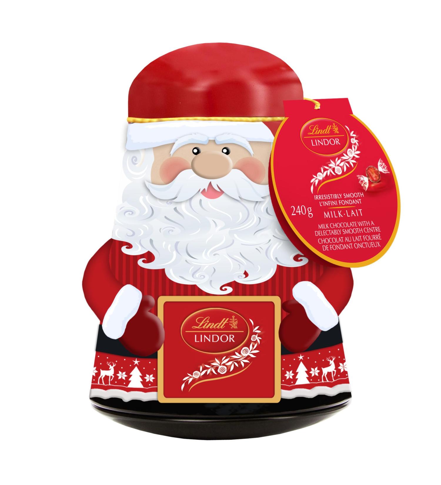 Lindt LINDOR Milk Chocolate Truffles Santa Wobble Tin 24O Gram Tin Contain Lindor Milk Chocolate Truffles Christmas Chocolate Christmas Gift Santa Wobble Tin 240 g (Pack of 1) - Buy Online on SooperMarket.com