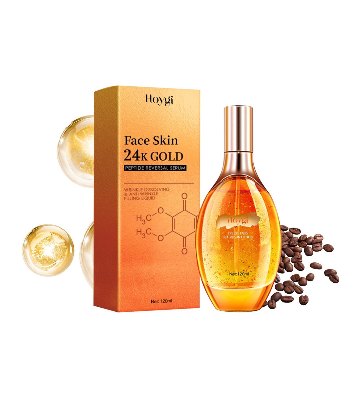 24K Gold Peptide Reversal essence Liquid Moisturizing Moisturizing Wrinkle Resisting Firming Skin Fading Facial Fine Lines essence - Buy Online on SooperMarket.com