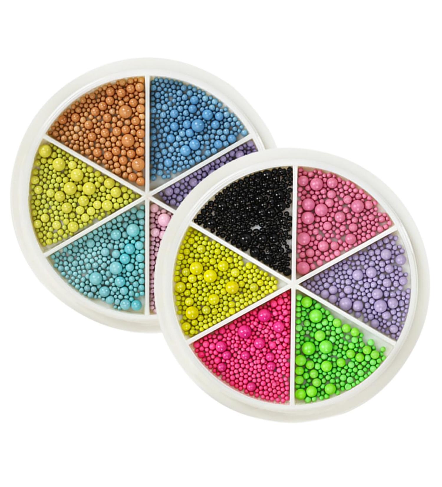 minkissy 2 Boxes Nail Art Macaron Colored Steel Balls Nail Decorations Accessories Mini Miss - Buy Online on SooperMarket.com