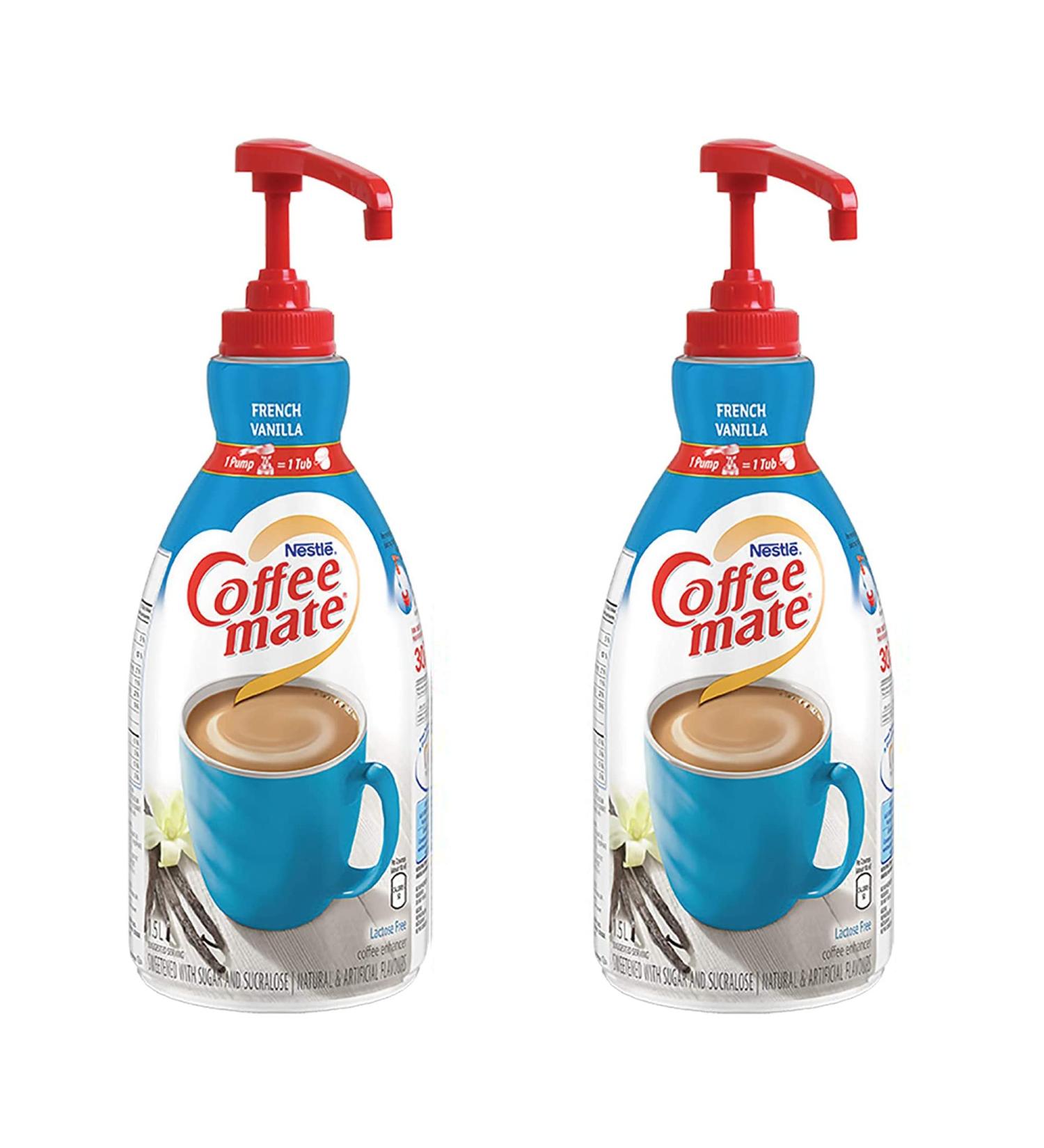 Coffee Mate Liquid Coffee Creamer Lactose Free French Vanilla No Refrigeration 1.5 Liter Pump Bottle (2-Pack) French Vanilla 2x1.5L - Buy Online on SooperMarket.com