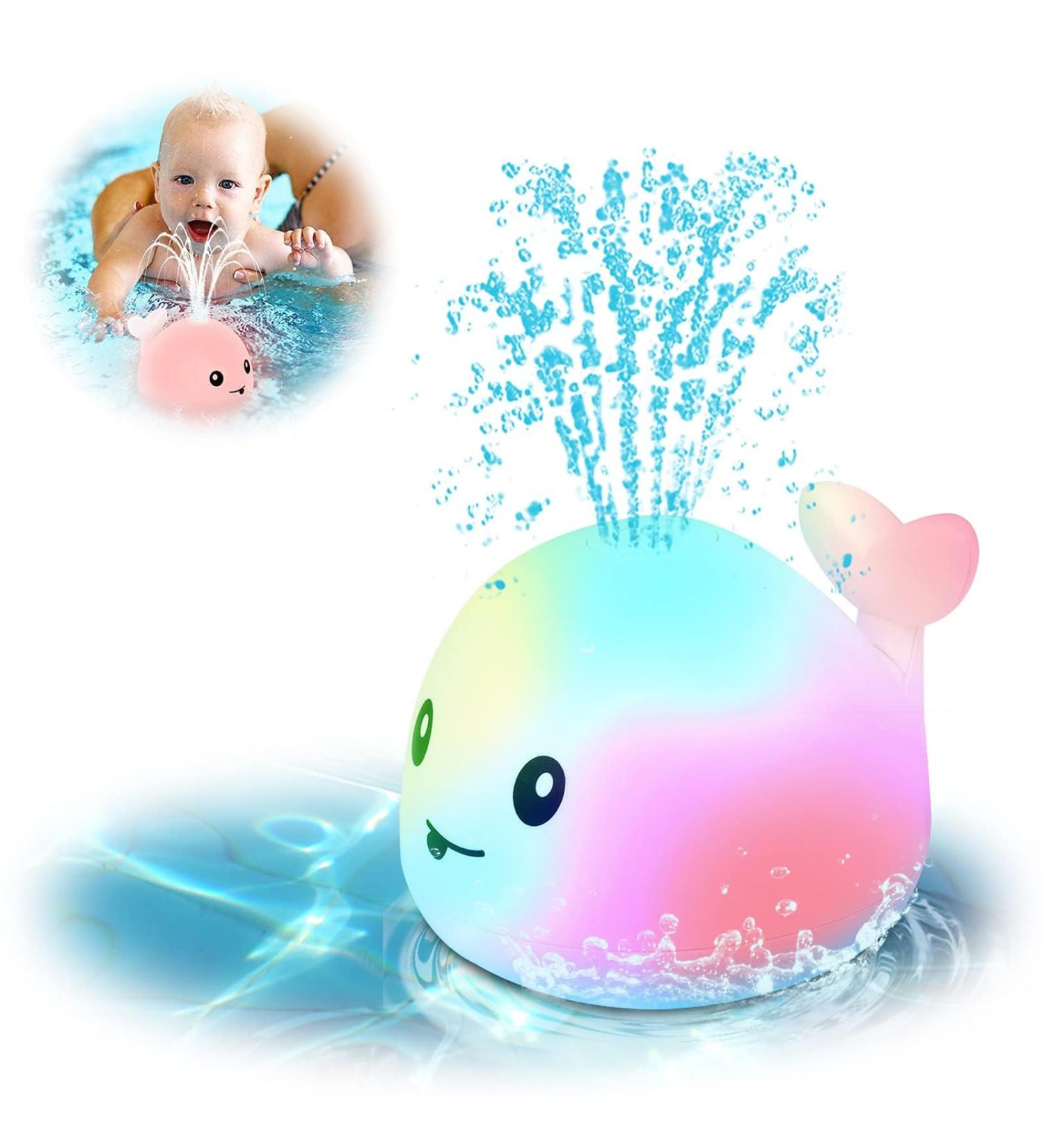 AURUZA Baby Light Up Bath Toy - Waterproof Design, Safe & Fun Baby Bath Toys for 0-6 Months to 5 Years (White) - Buy Online on SooperMarket.com