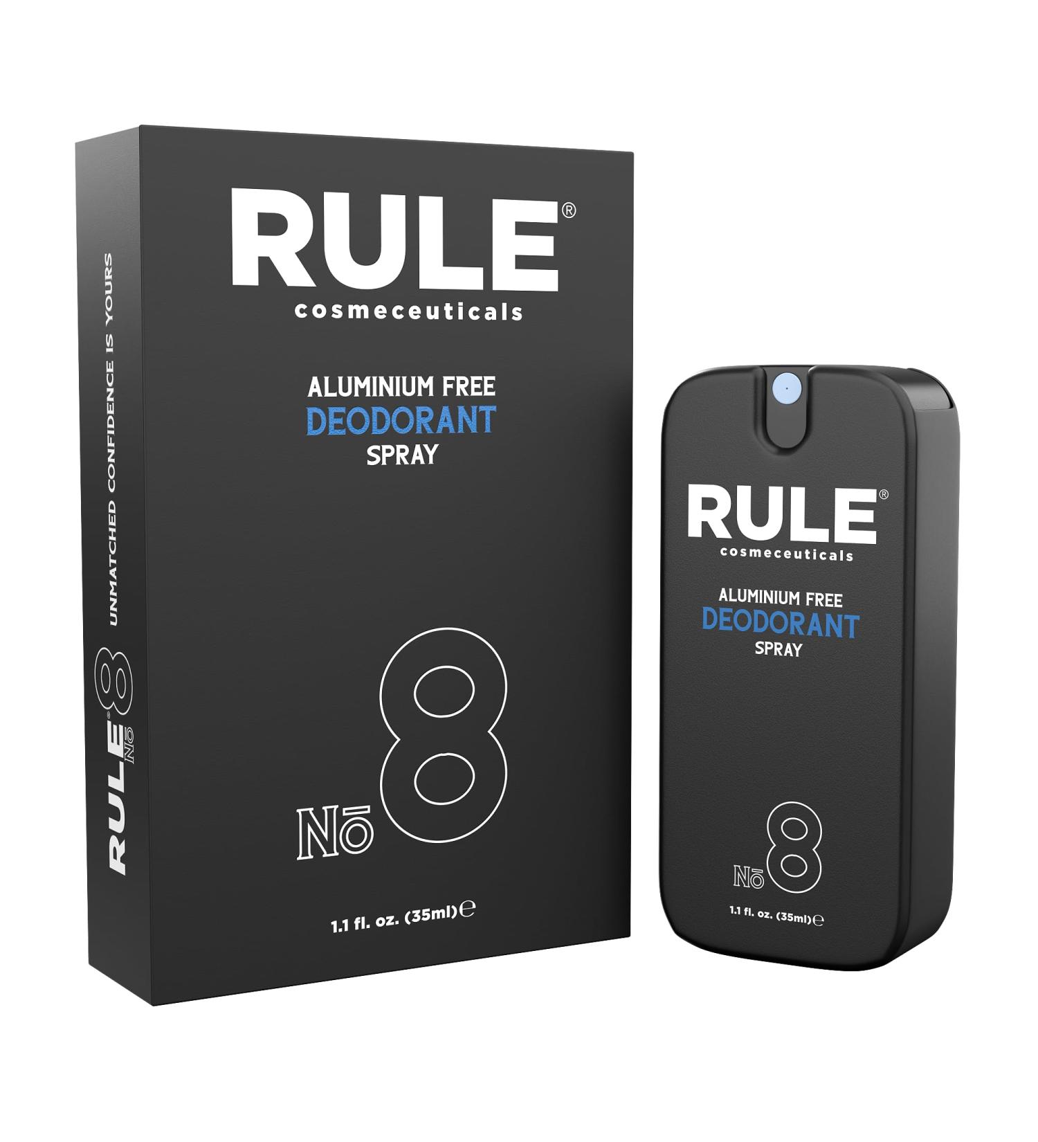 Buy RULE Body Spray Deodorant for Men - Aluminum Free Natural Ingredients Long Lasting Odor Neutralizer Vegan & Cruelty-Free - 1.1 oz - Buy Online on SooperMarket.com
