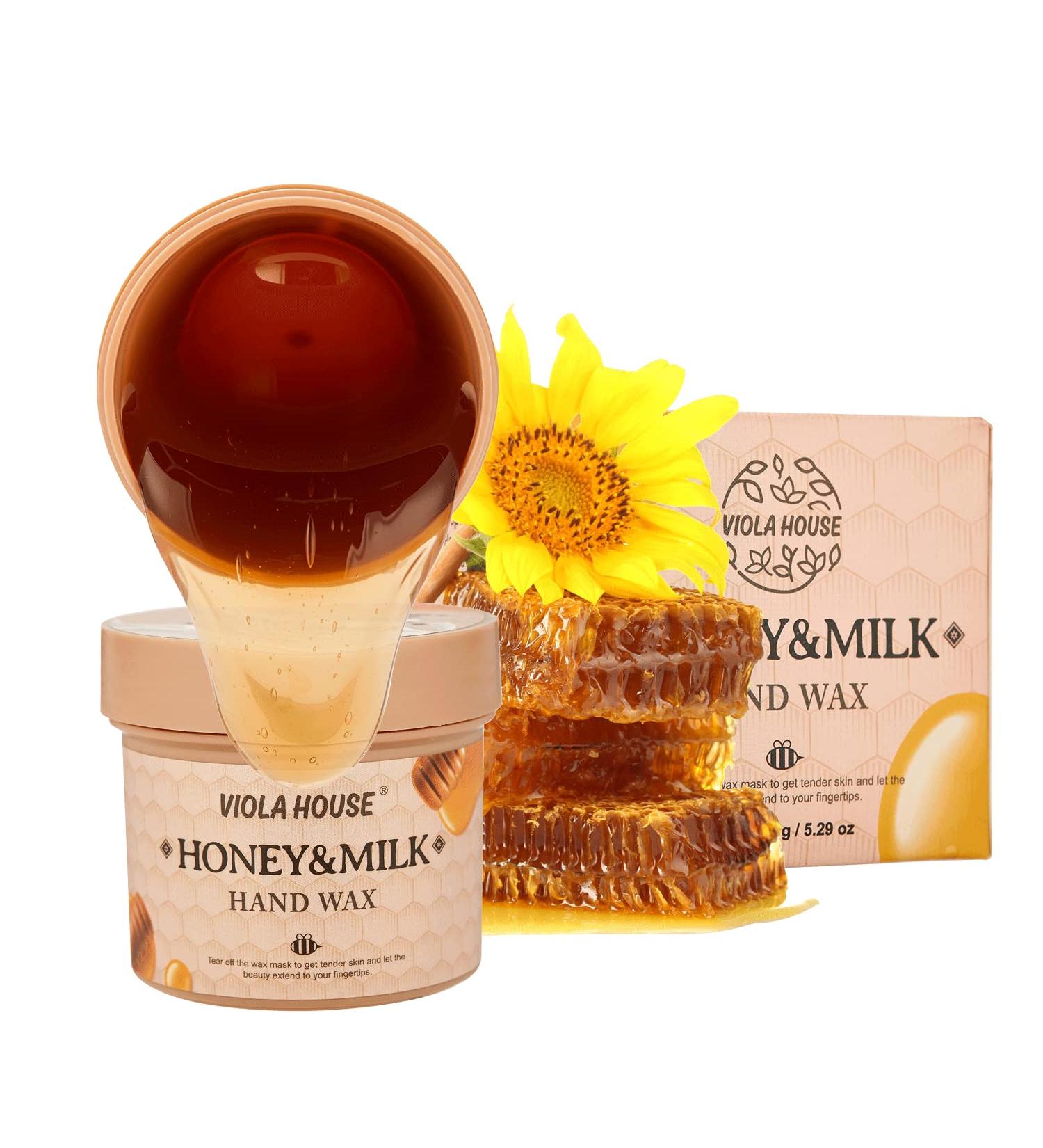 VIOLA HOUSE Hand Mask - Exfoliate, Hydrate, and Repair Dry, Aging Hands 150g (Honey & Milk) - Buy Online on SooperMarket.com