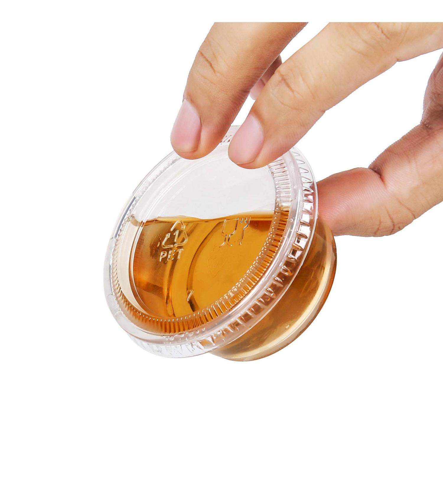 Disposable Plastic Portion Cups With Lids  Souffle Cups  Jello Shot Cups  Meal Prep Containers 200 Sets - 2 oz. - Buy Online on SooperMarket.com