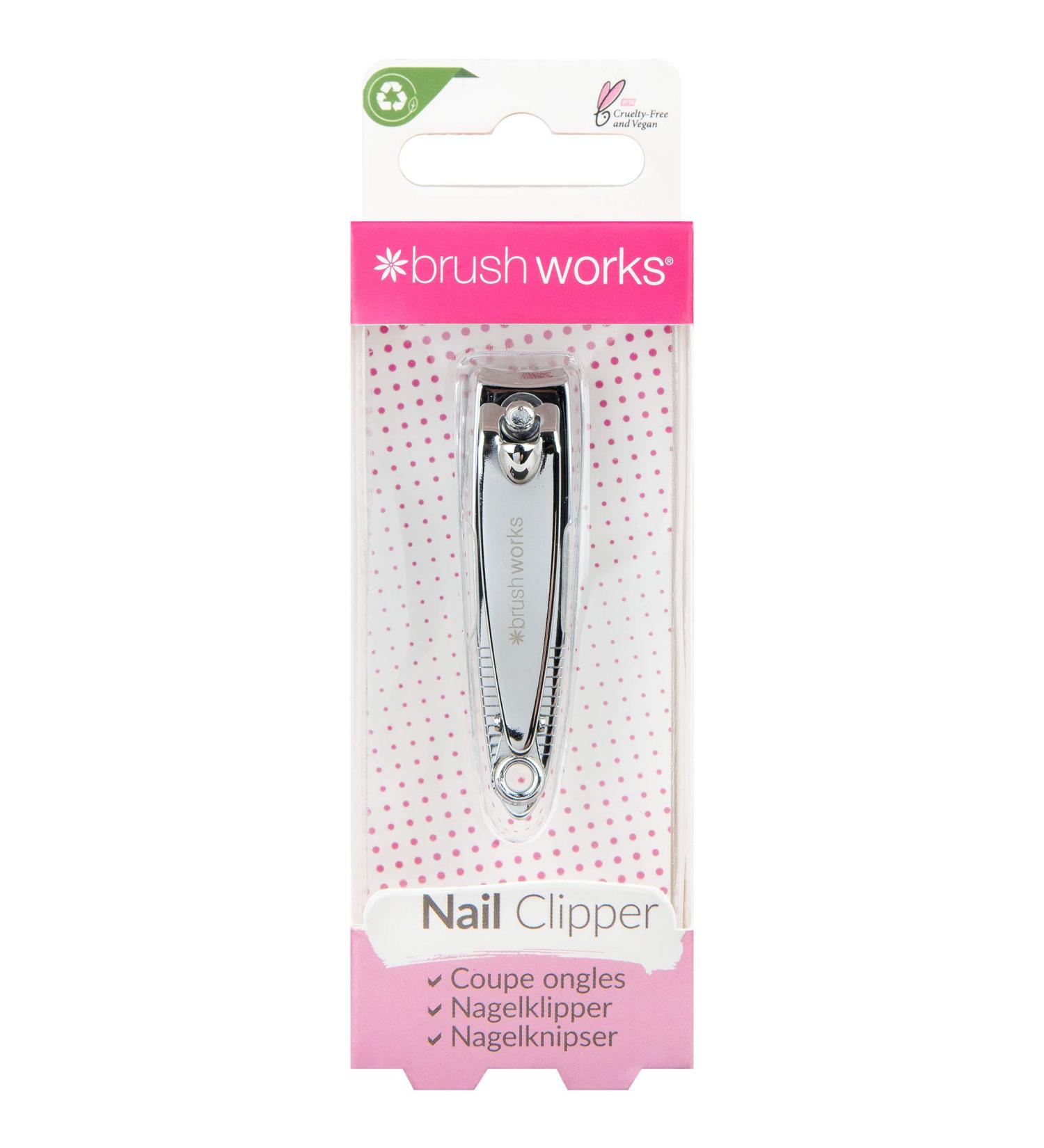 Brushworks Nail Clipper - Precision Stainless Steel Nail Trimmer - Buy Online on SooperMarket.com