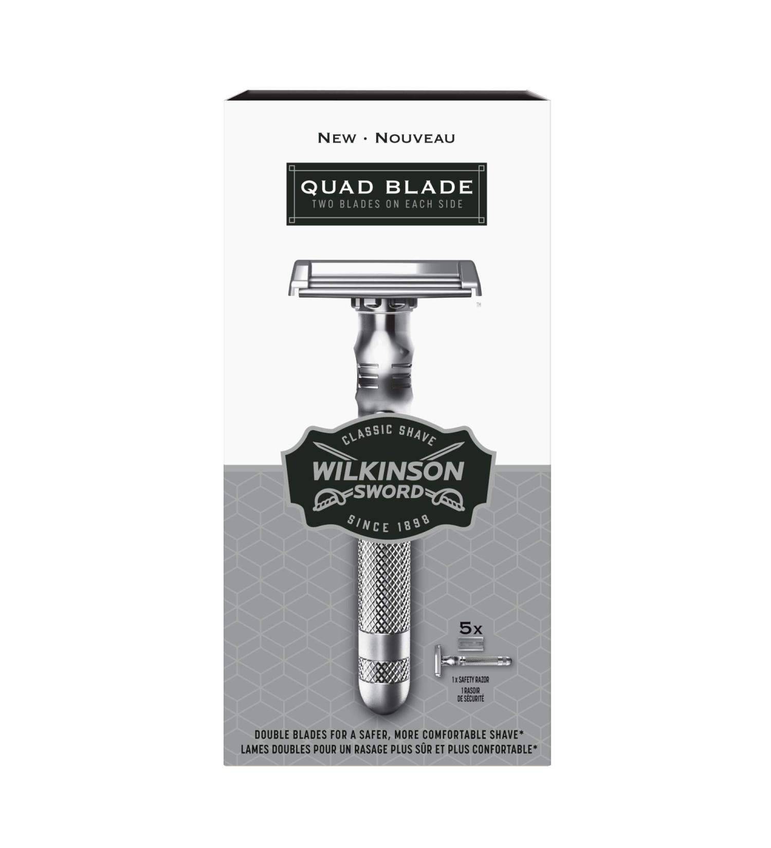 Buy Wilkinson Sword Quad Blade Razor for Men - Includes 5 Refills | International Shipping Available - Buy Online on SooperMarket.com