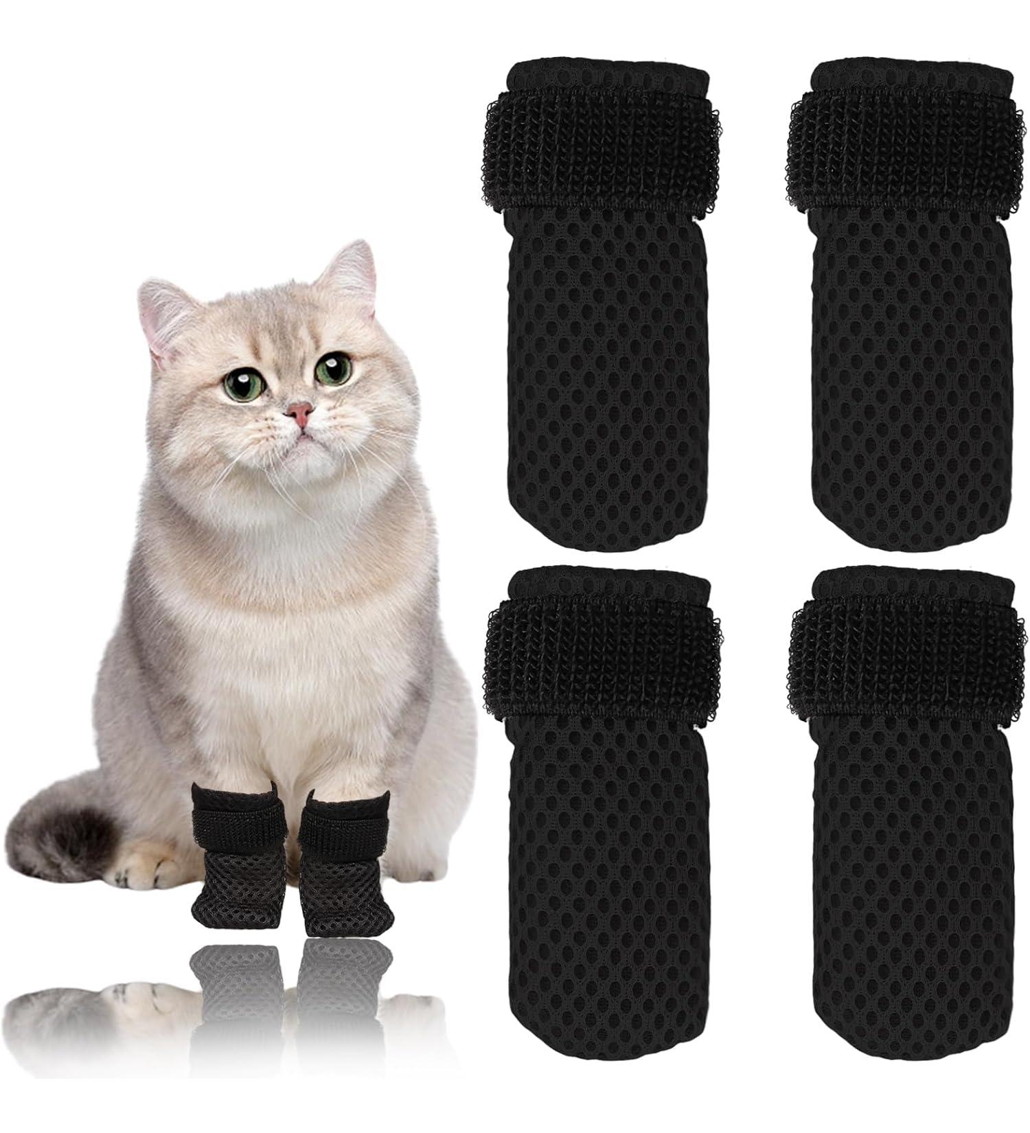 Buy DHRUTI Cat Claw Covers - 4 Pieces Breathable Mesh Paw Caps for Cats | Scratch Protection & Fur Care - Buy Online on SooperMarket.com