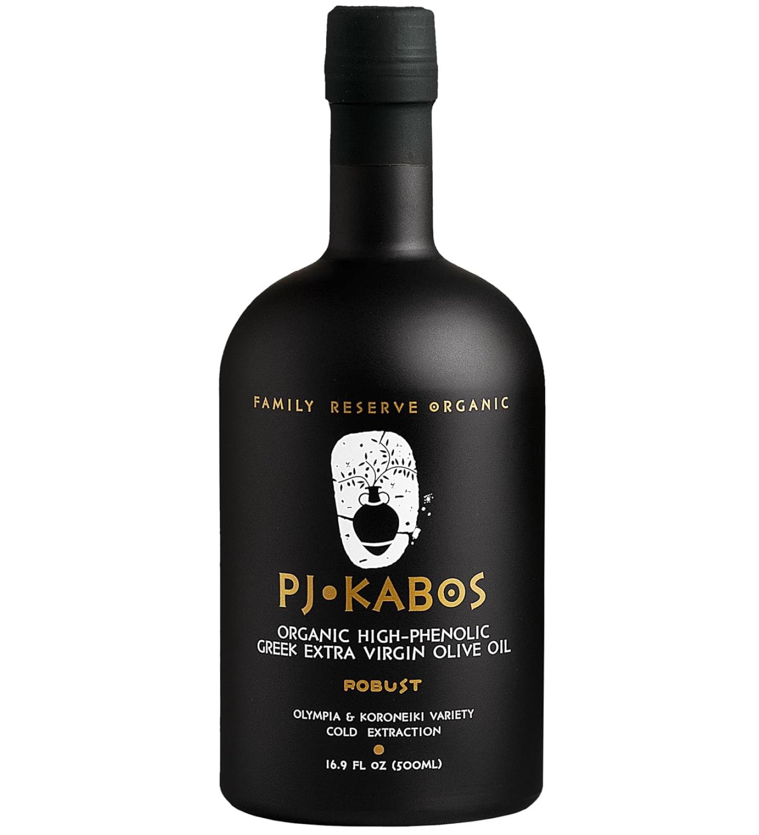 2023 Gold Medal Winner: PJ KABOS Family Reserve Organic Greek EVOO - Robust 16.9 oz Bottle - Buy Online on SooperMarket.com