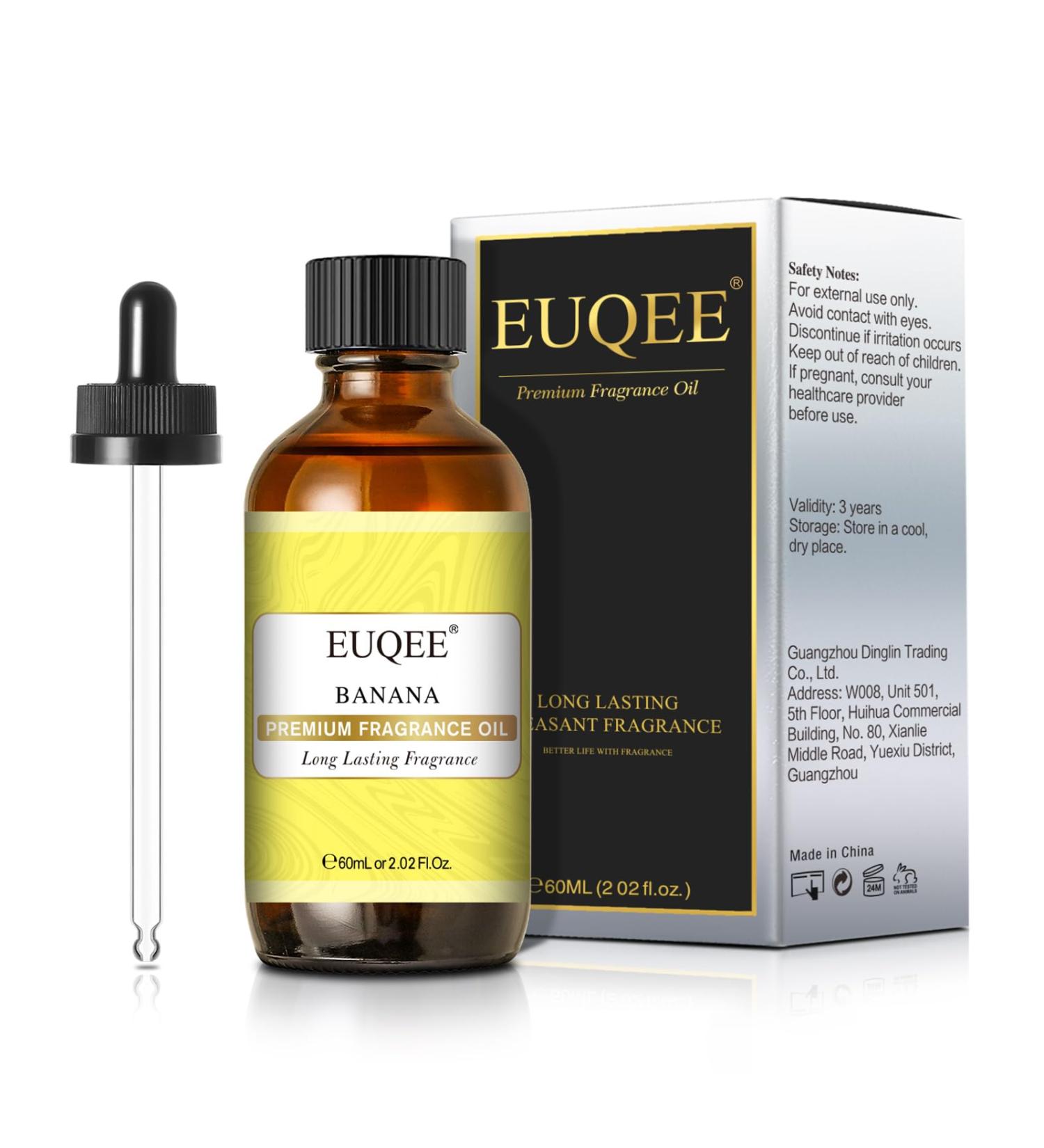 EUQEE Banana Fragrance Oil 60ml - Premium Aromatherapy Essential Oil for Diffusers & Candle Making - Buy Online on SooperMarket.com