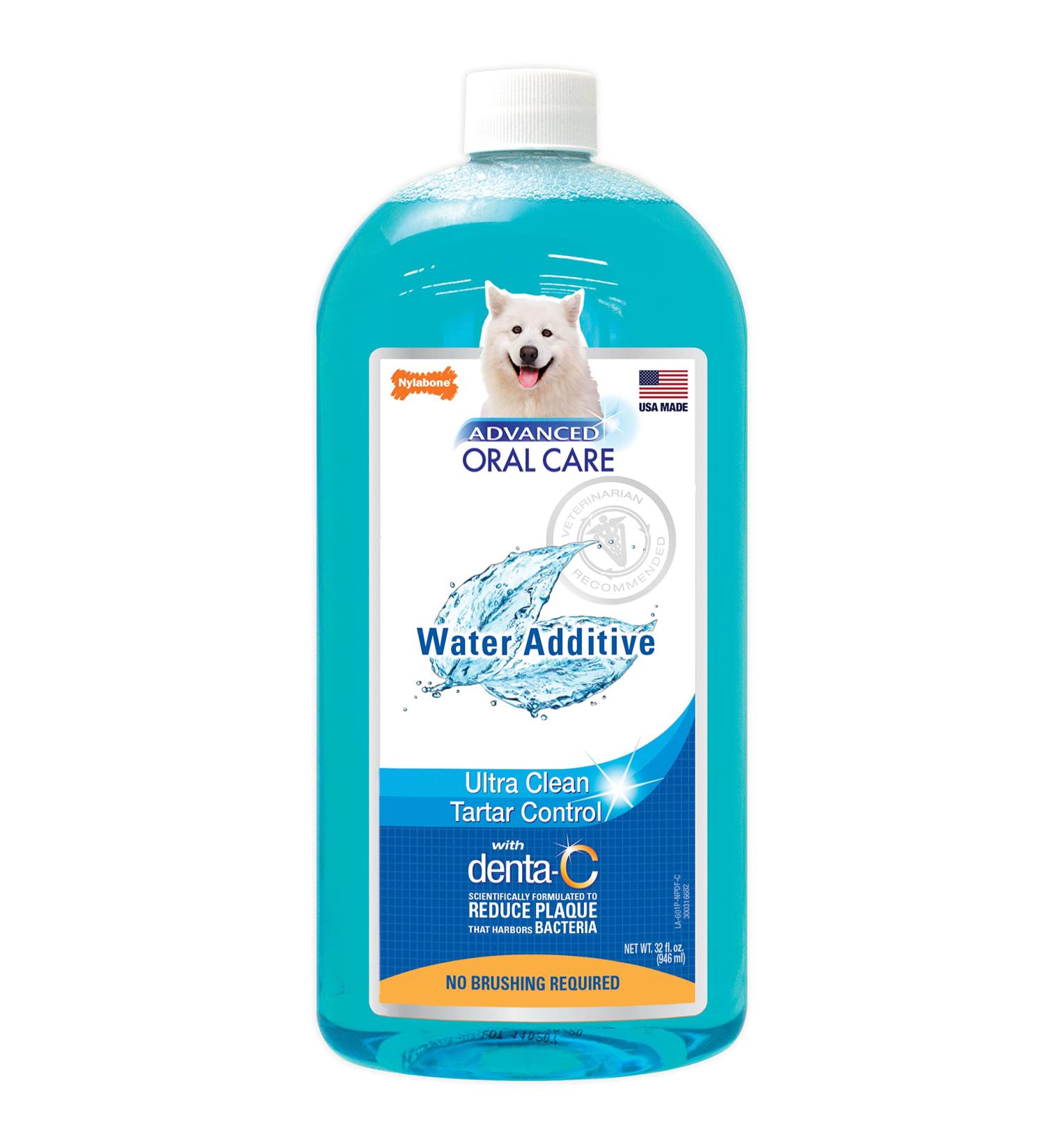 Nylabone Advanced Oral Care Water Additives for Dogs 32 oz. - Promotes Fresh Breath & Healthy Gums - Buy Online on SooperMarket.com