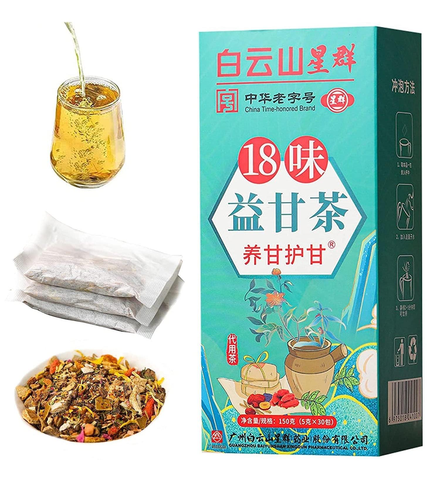 18 Flavors Liver Care Tea 18 Flavors of Liver Protection Tea Chinese Liver Nourishing Tea Natural Herbal Tea Nourish The Liver and Protect The Liver Health Preserving Tea for All People (1pcs) - Buy Online on SooperMarket.com