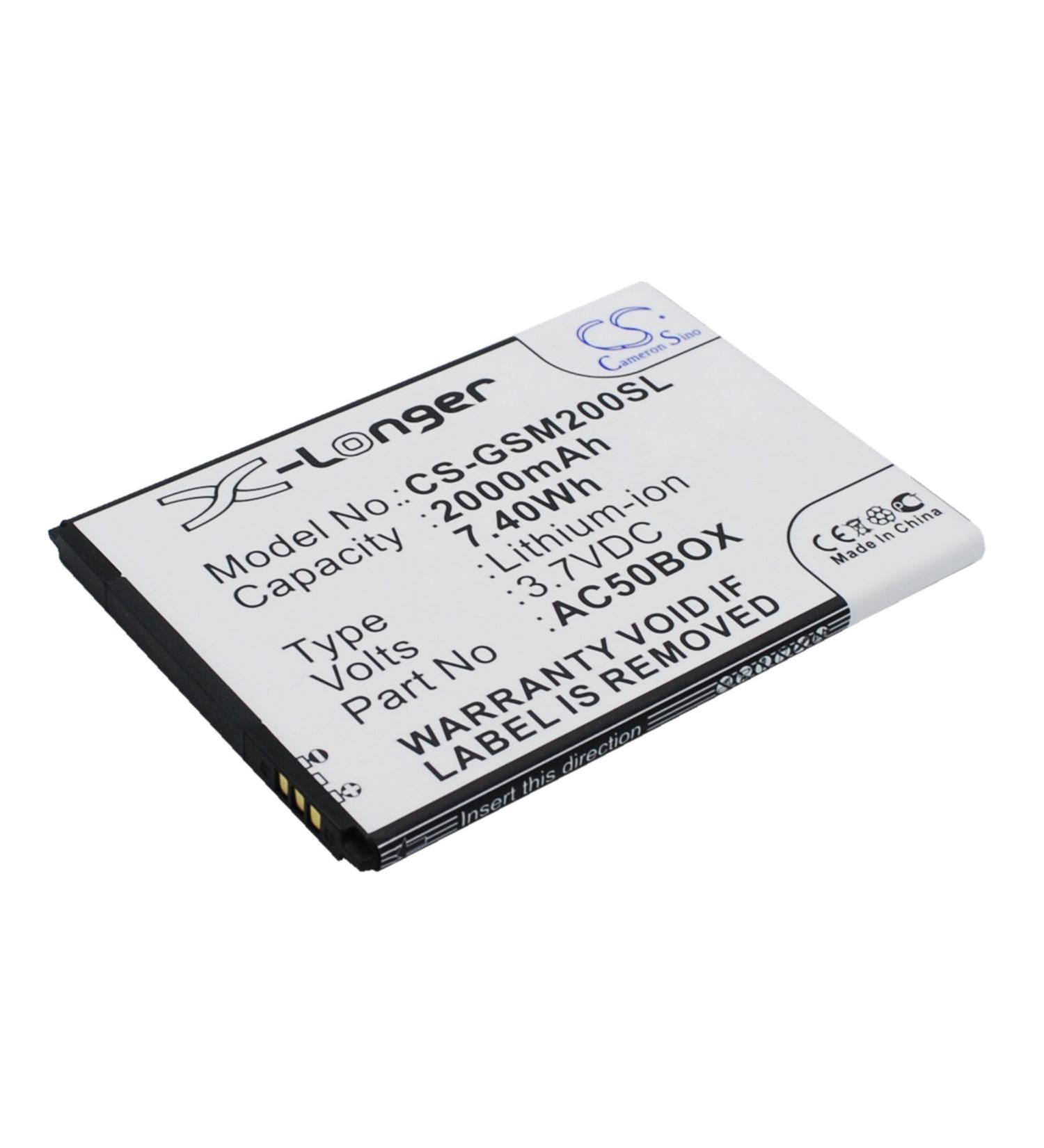 Battery Replacement for GSmart AC50BOX Mika M2 - 2000mAh International Shipping - Buy Online on SooperMarket.com