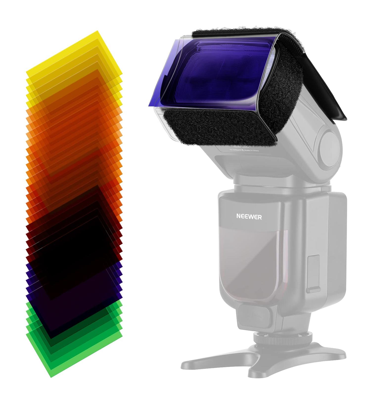 Neewer 35PCS Square Color Gel Filter Kit for Speedlite Flashes - Universal Compatibility - Buy Online on SooperMarket.com