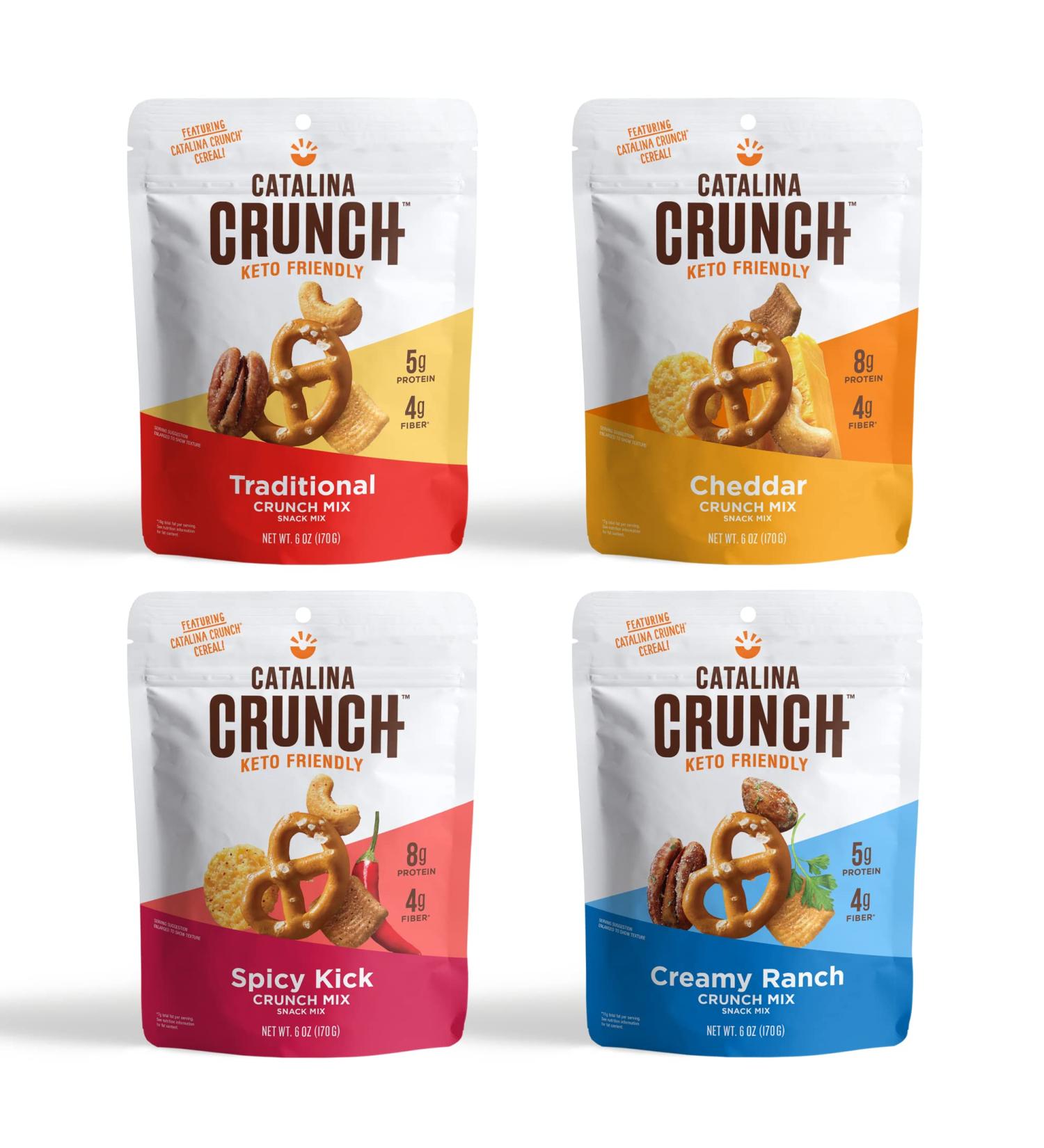Catalina Crunch Mix Keto Snack Variety Pack - Low Carb Protein Snacks 6oz (Pack of 4) - Buy Online on SooperMarket.com