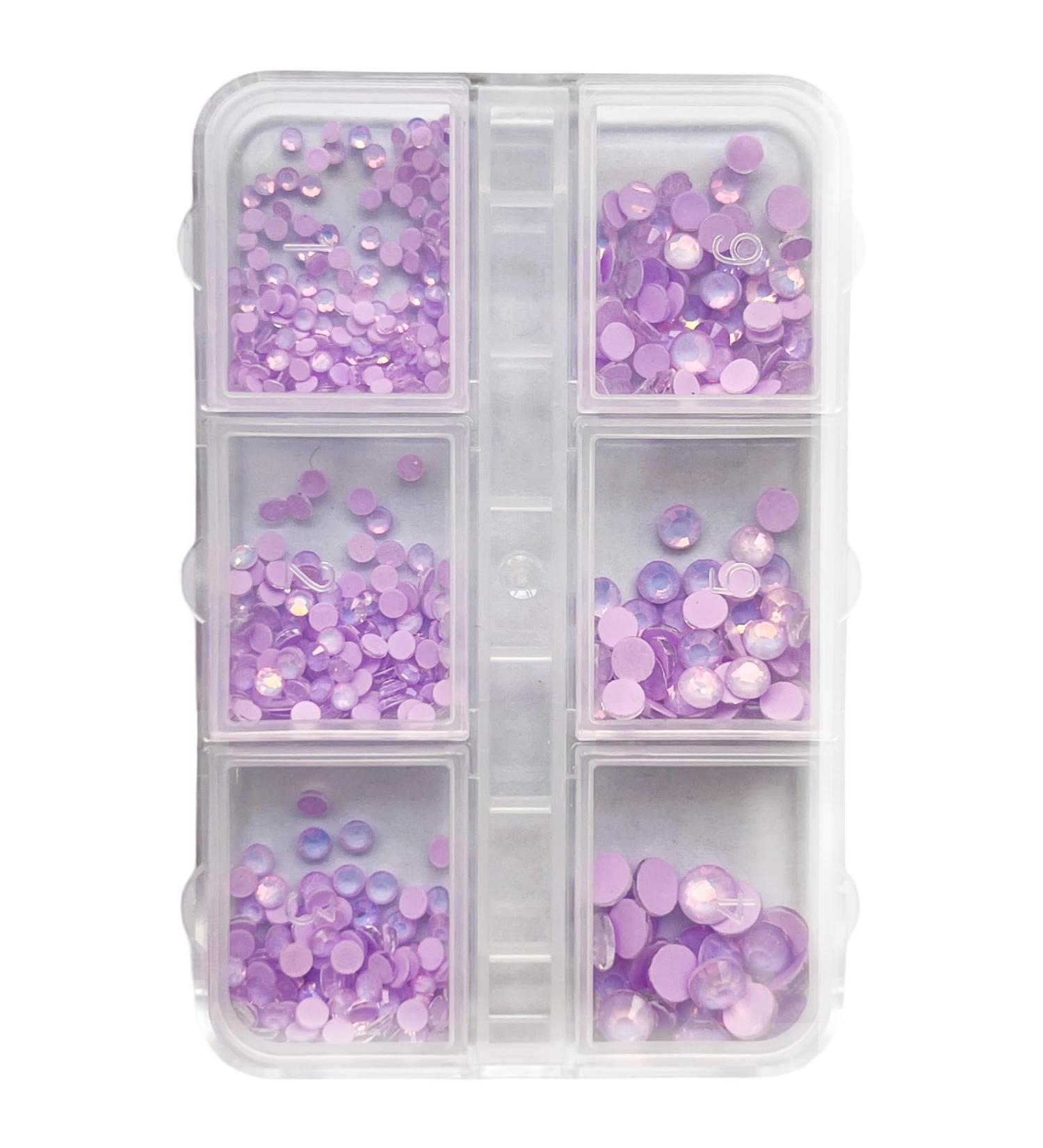 1Box Mixed Nails Art Decorations 3D Beads Nail Easy Installation And Removal Add Charm To Your Nail Nail Supplies Purple - Buy Online on SooperMarket.com