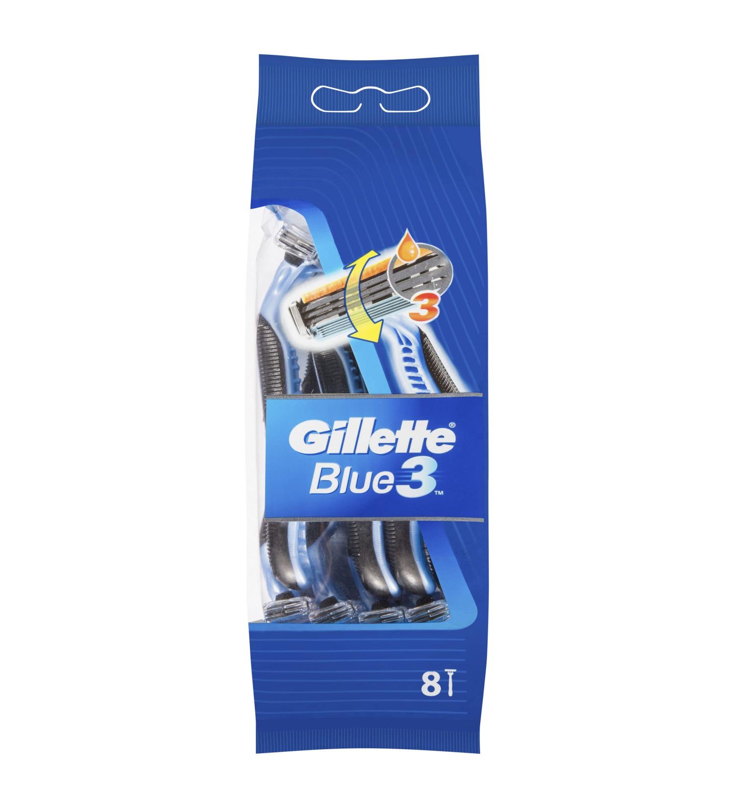 Buy Gillette Blue3 Disposable Razors Men's Football Edition - 8 Pack | International Shipping Available - Buy Online on SooperMarket.com