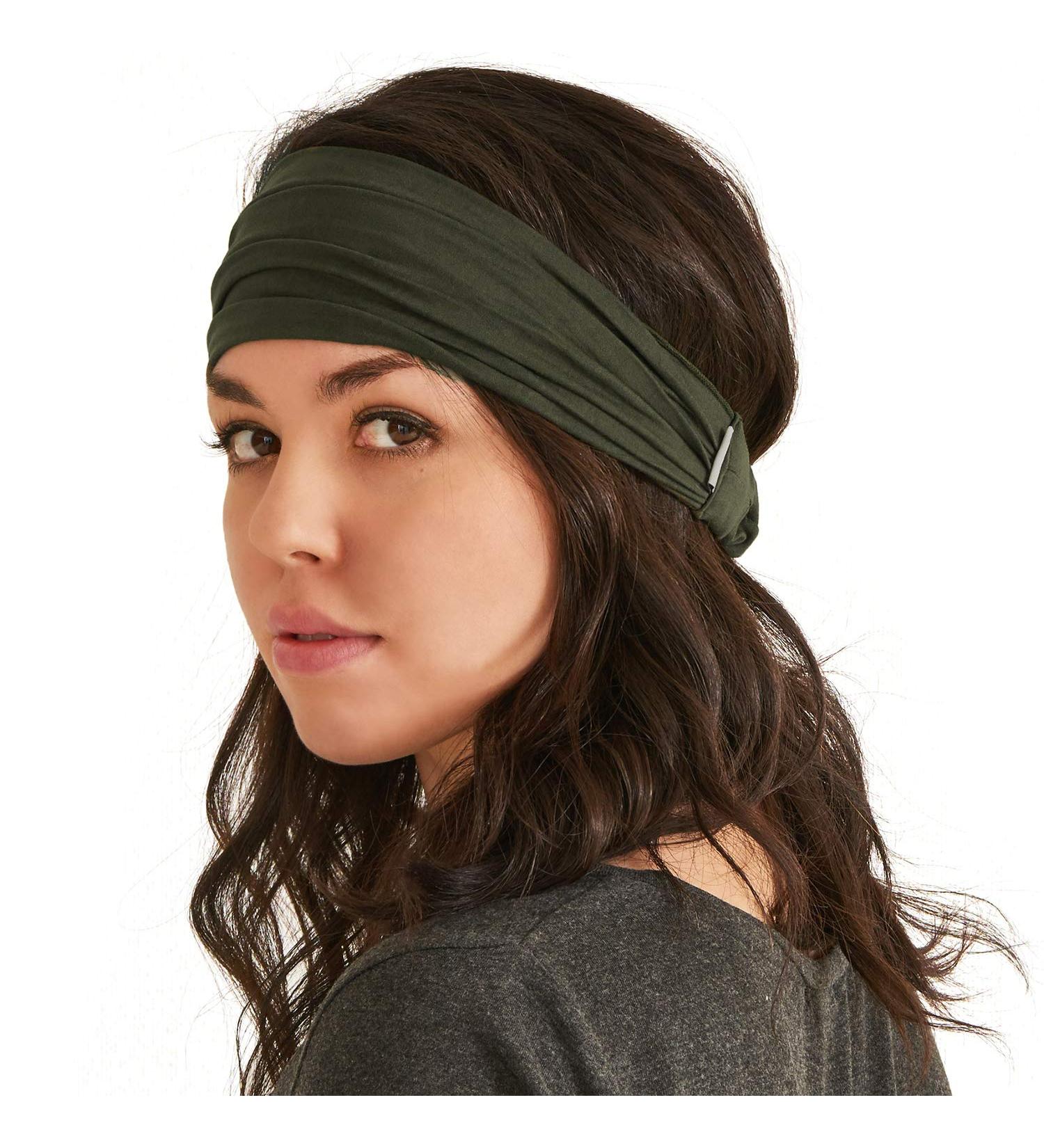 Japanese Style Headband Bandana - Large Khaki Head Wrap for Men and Women by Casualbox - Buy Online on SooperMarket.com
