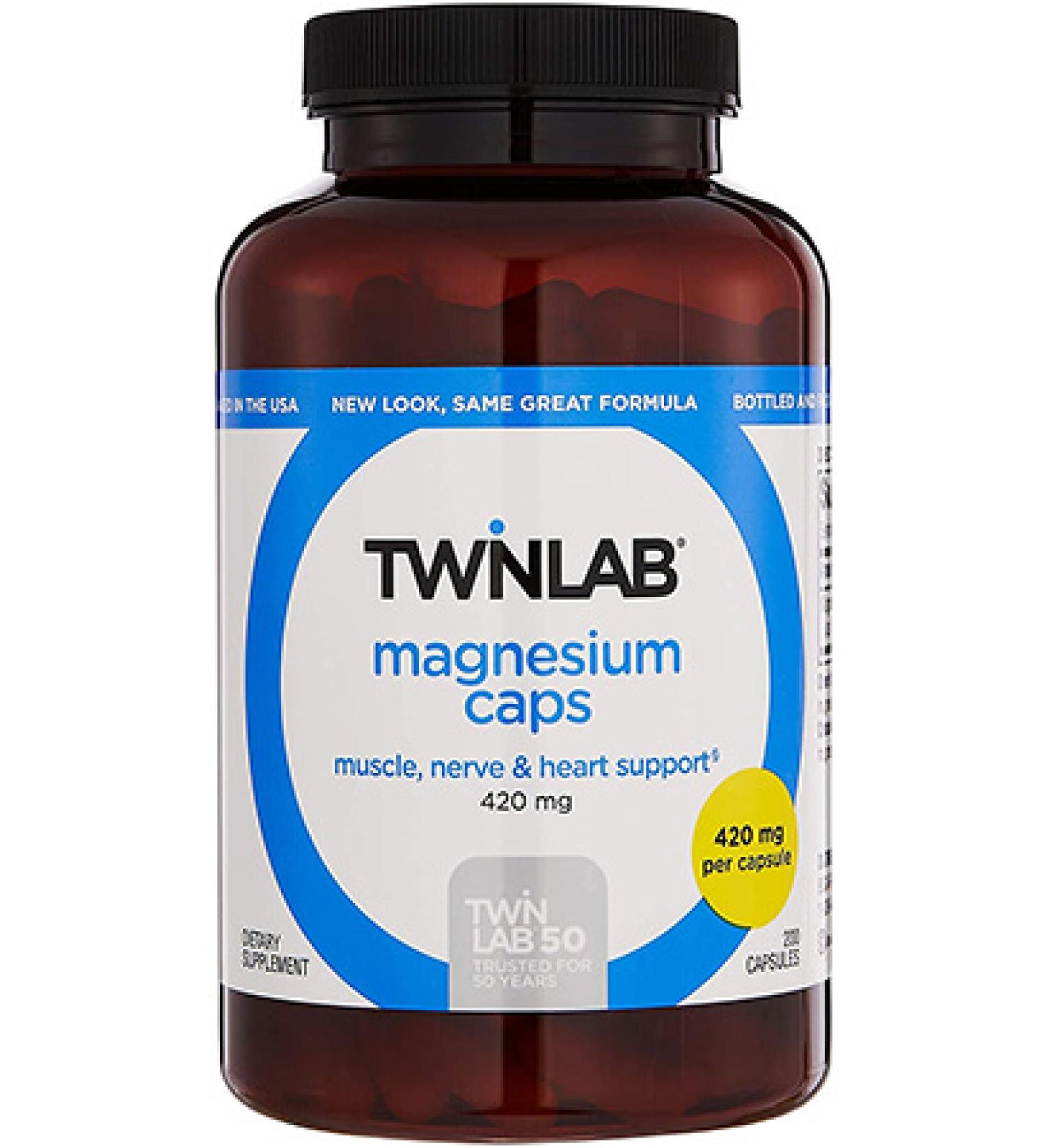 Buy Twinlab Magnesium High Absorption 420mg - 200 Capsules for Optimal Health - Buy Online on SooperMarket.com