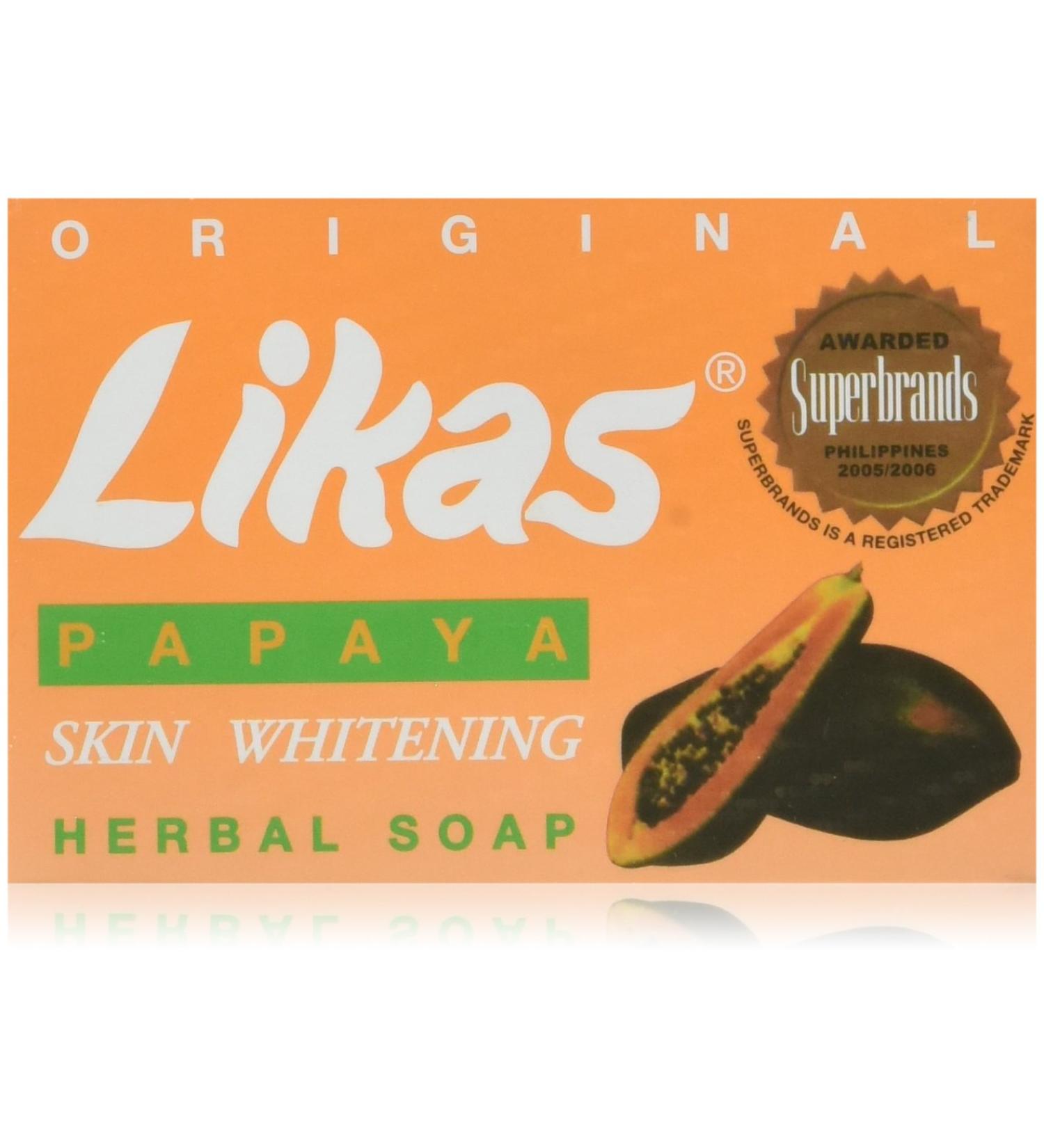 Likas Original Papaya Skin Whitening Herbal Soap By Trinidad Cosmetics Laboratory - 135 Grams