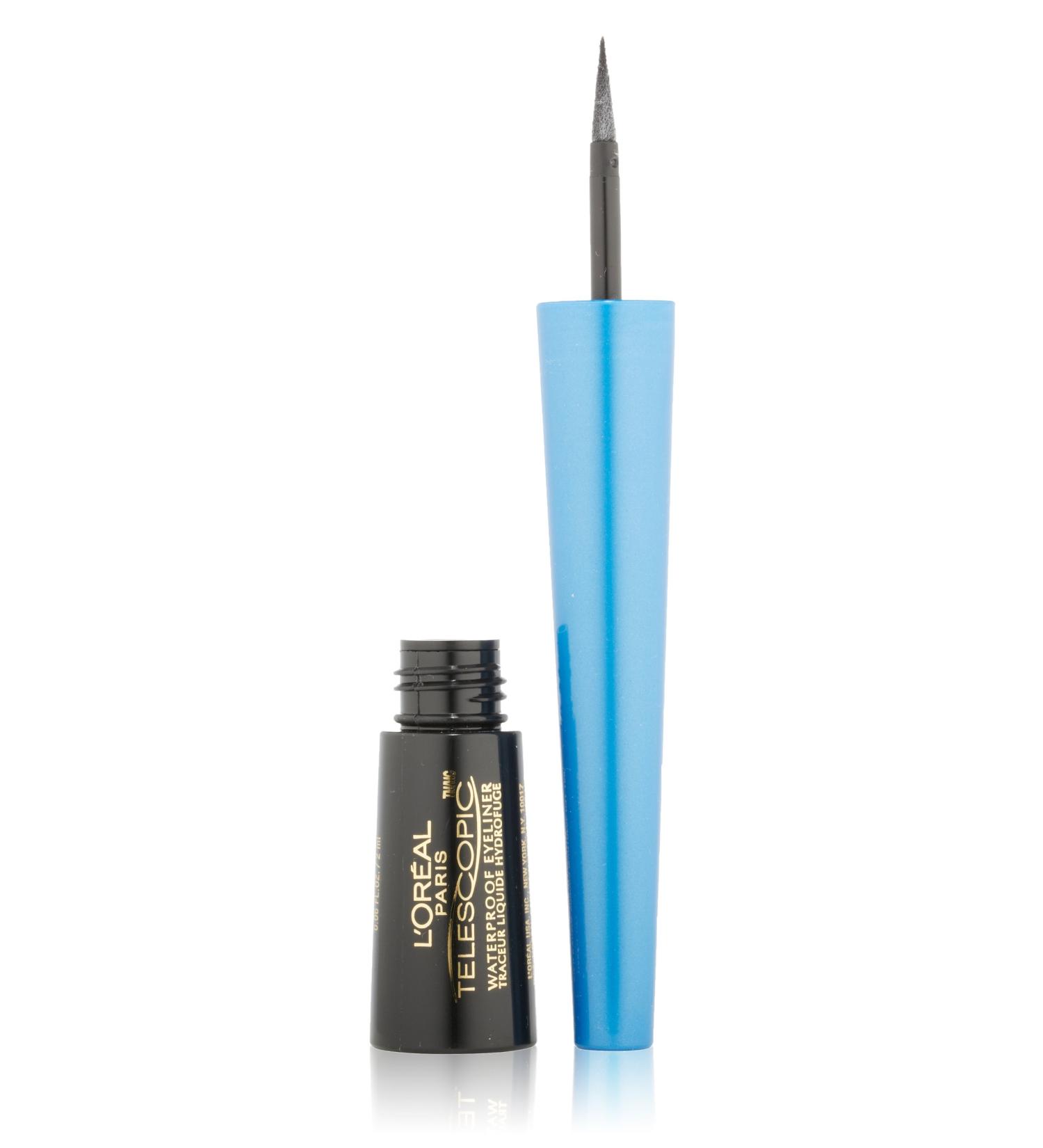 L'Oreal Telescopic Control Tip Liquid Eyeliner Waterproof 800 Black - Long-Lasting, 0.08 fl oz - Buy Online on SooperMarket.com