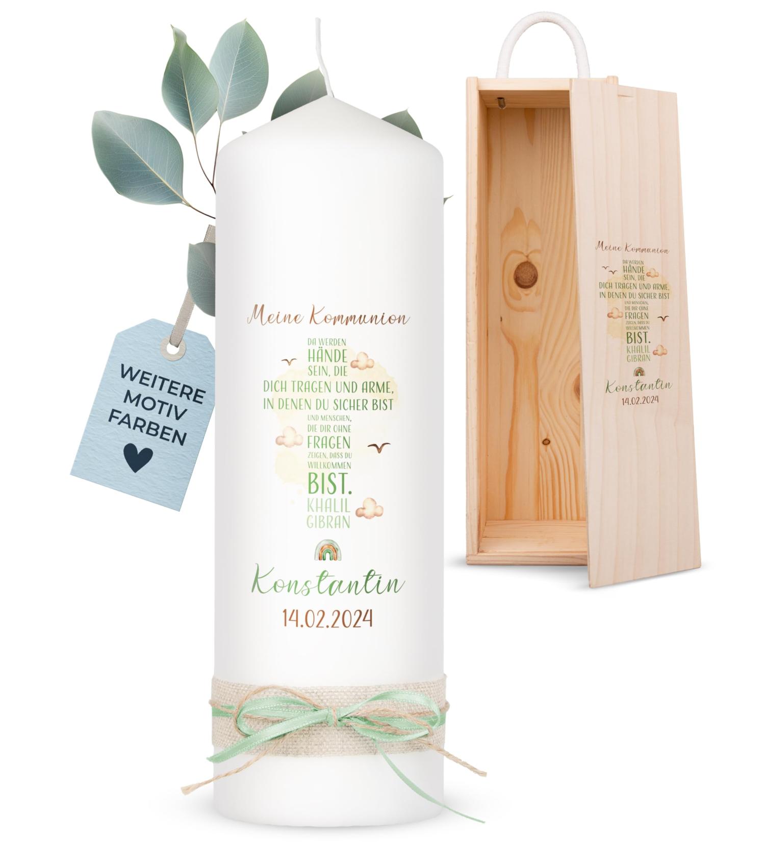 Personalized Amari Communion Candle - Custom Cross Design | 25cm Height | Perfect for Boys & Girls - Buy Online on SooperMarket.com