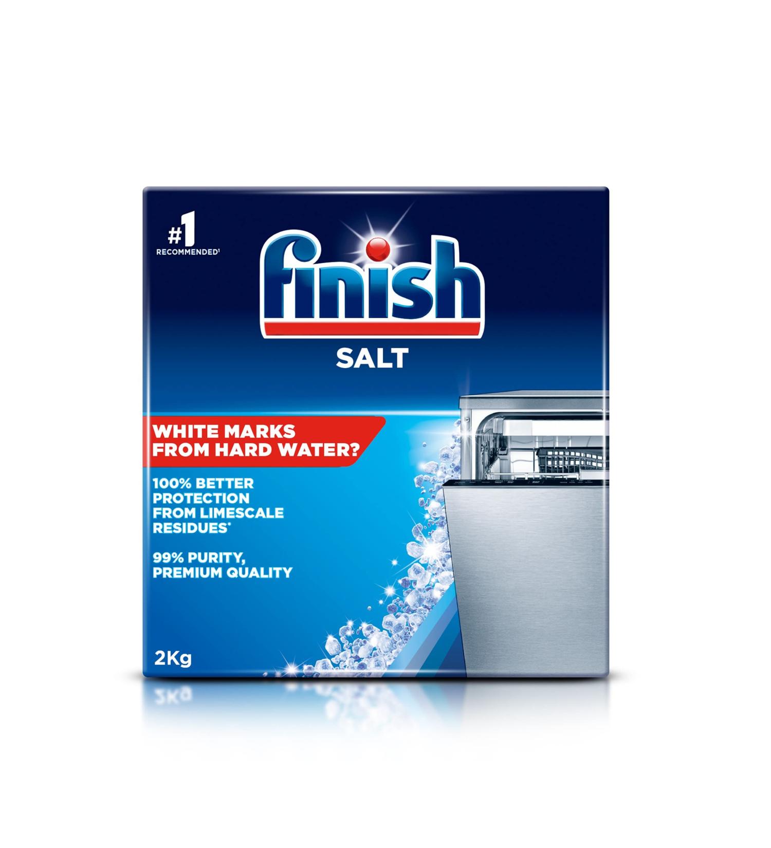 Buy Finish Dishwasher Salt - 2 KG | Softens Water Prevents Limescale & Watermarks - International Shipping Available - Buy Online on SooperMarket.com