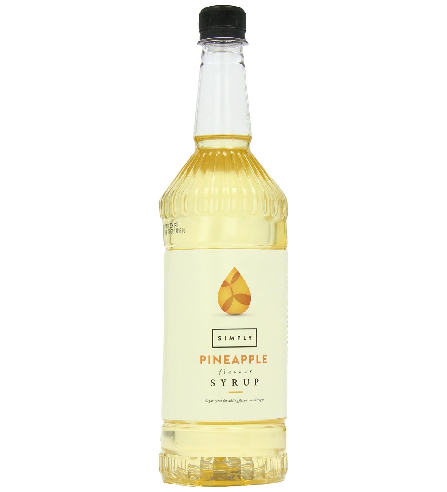 Simply Pineapple Syrup Vegan & Nut Free Flavoured Syrup for Coffee Cocktails & Baking (1 Litre) - Buy Online on SooperMarket.com